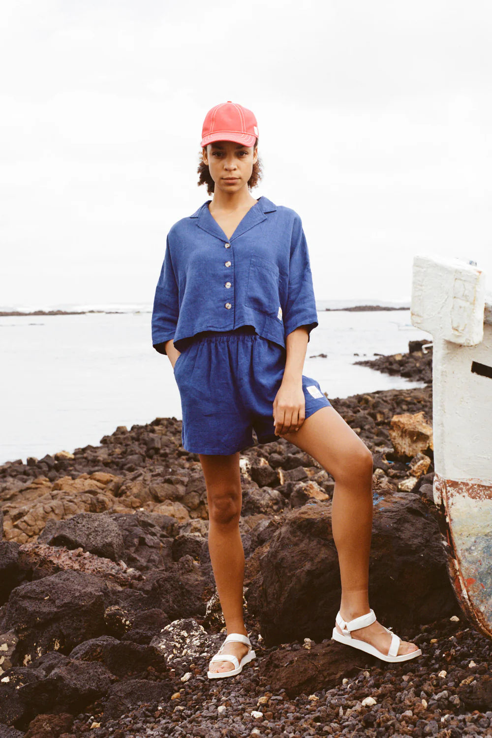 L. F. Markey Basic Linen Shorts // Cobalt
