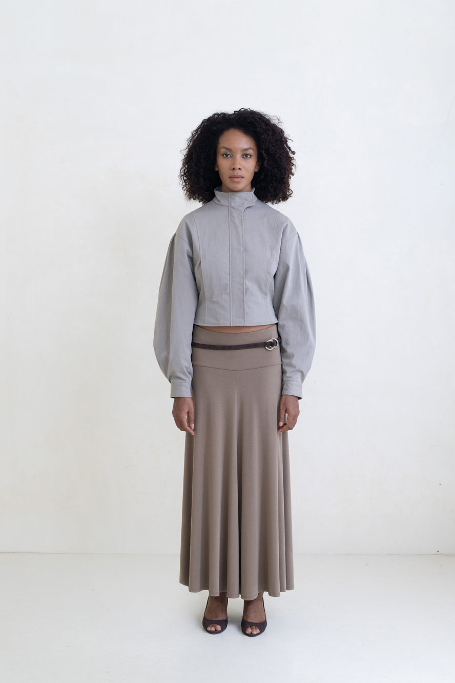 Belle Anna Globo Jacket // Light Grey