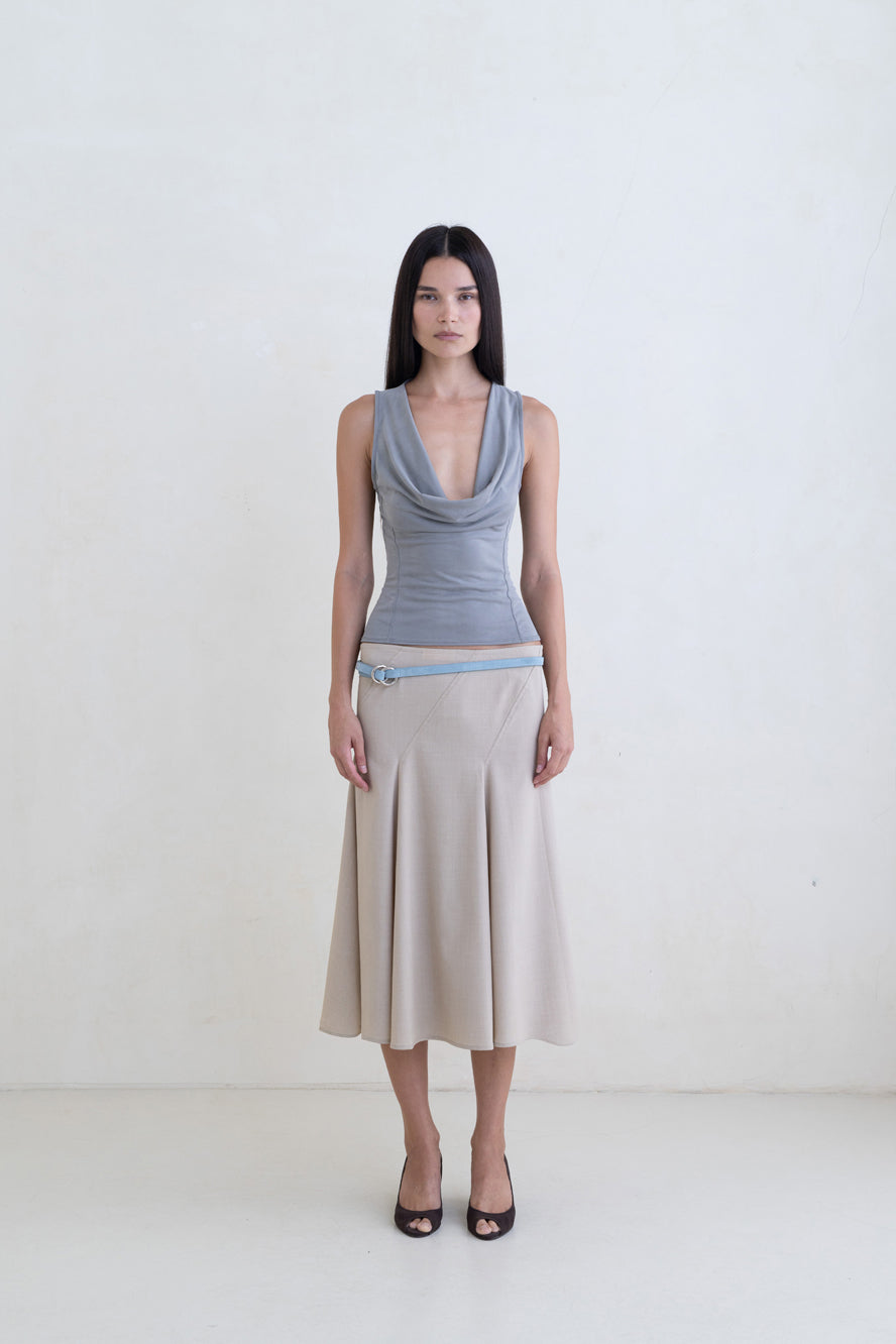 Belle Anna Fall Top // Grey