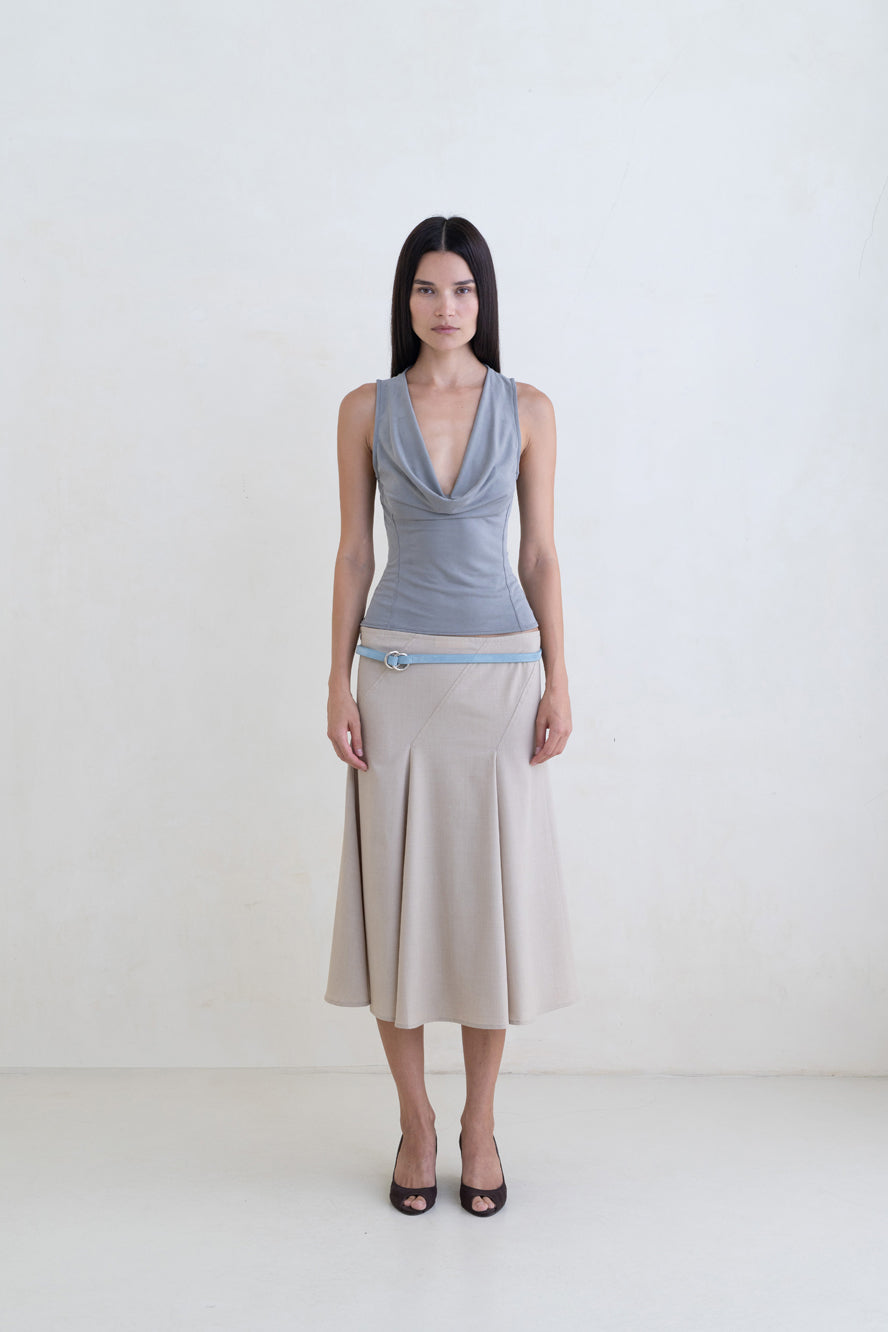 Belle Anna Fall Top // Grey
