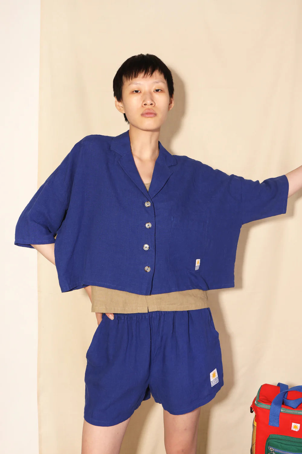 L. F. Markey Basic Linen Shorts // Cobalt