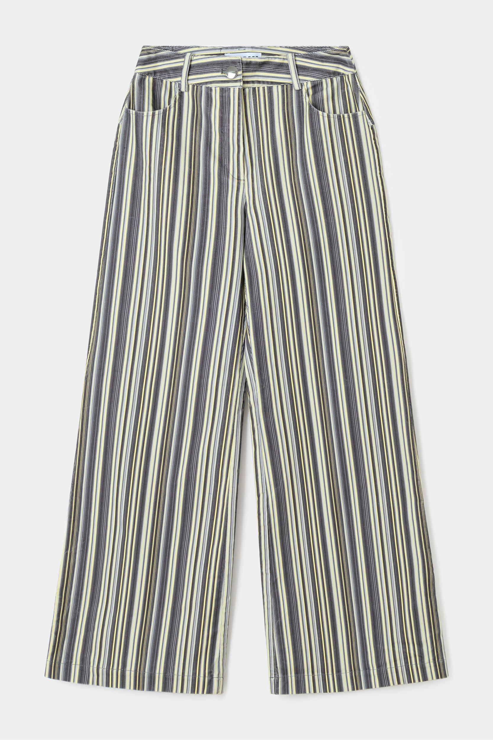 Laagam Holly Corduroy Pants // Grey Striped