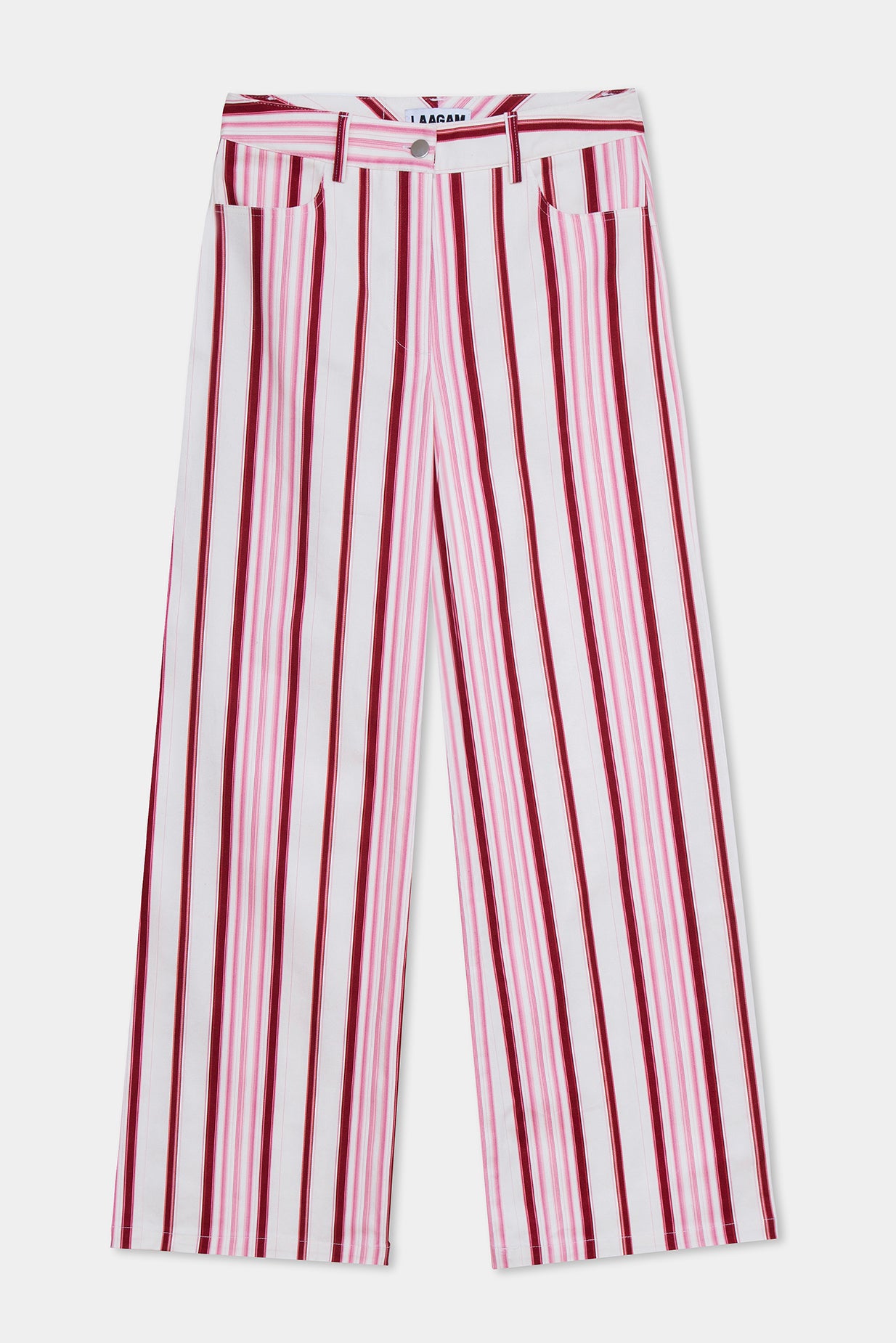 Laagam Leroy Twill Pants // Pink Striped