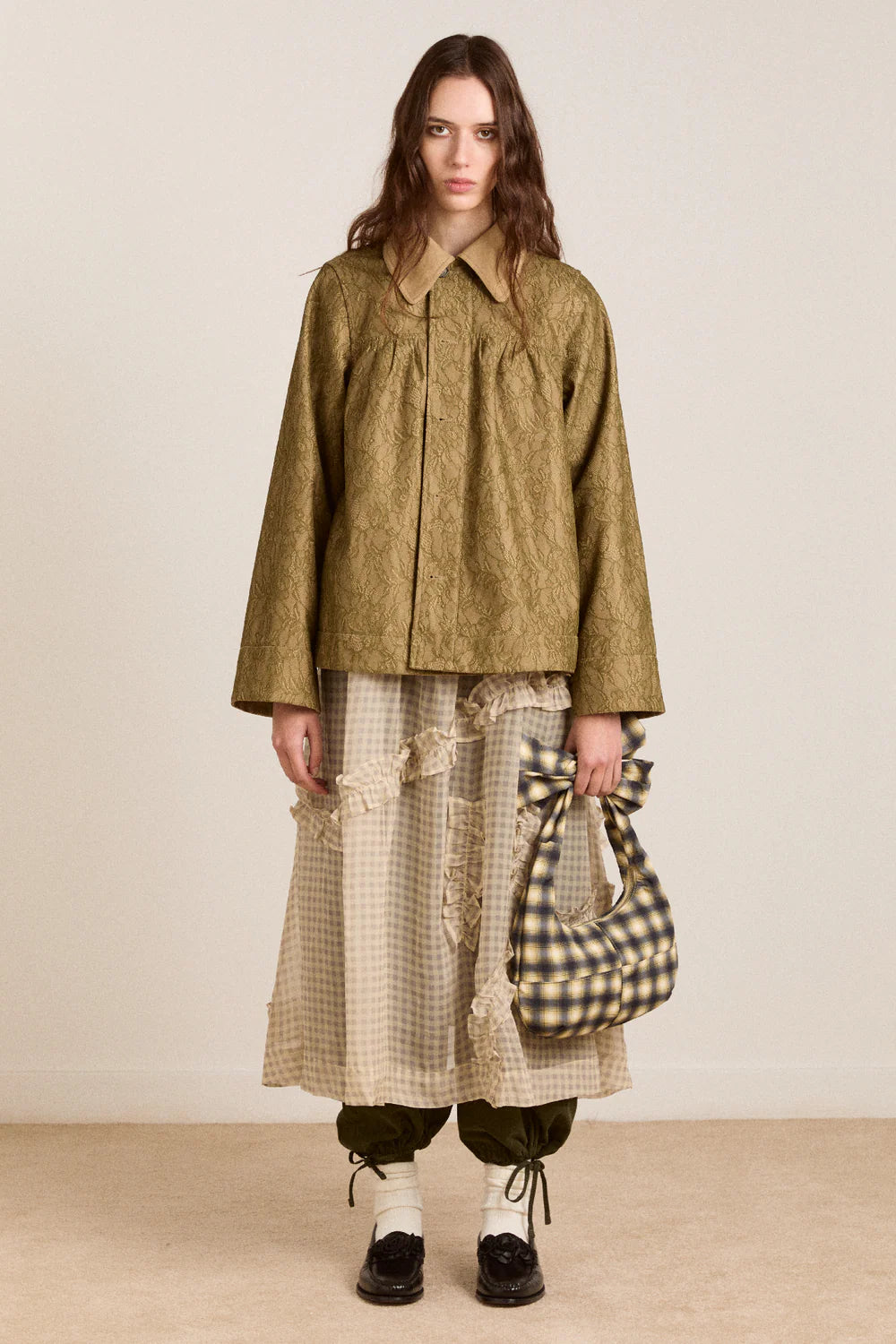 Damson Madder Mini Mercedes Reversible Coat // Lace