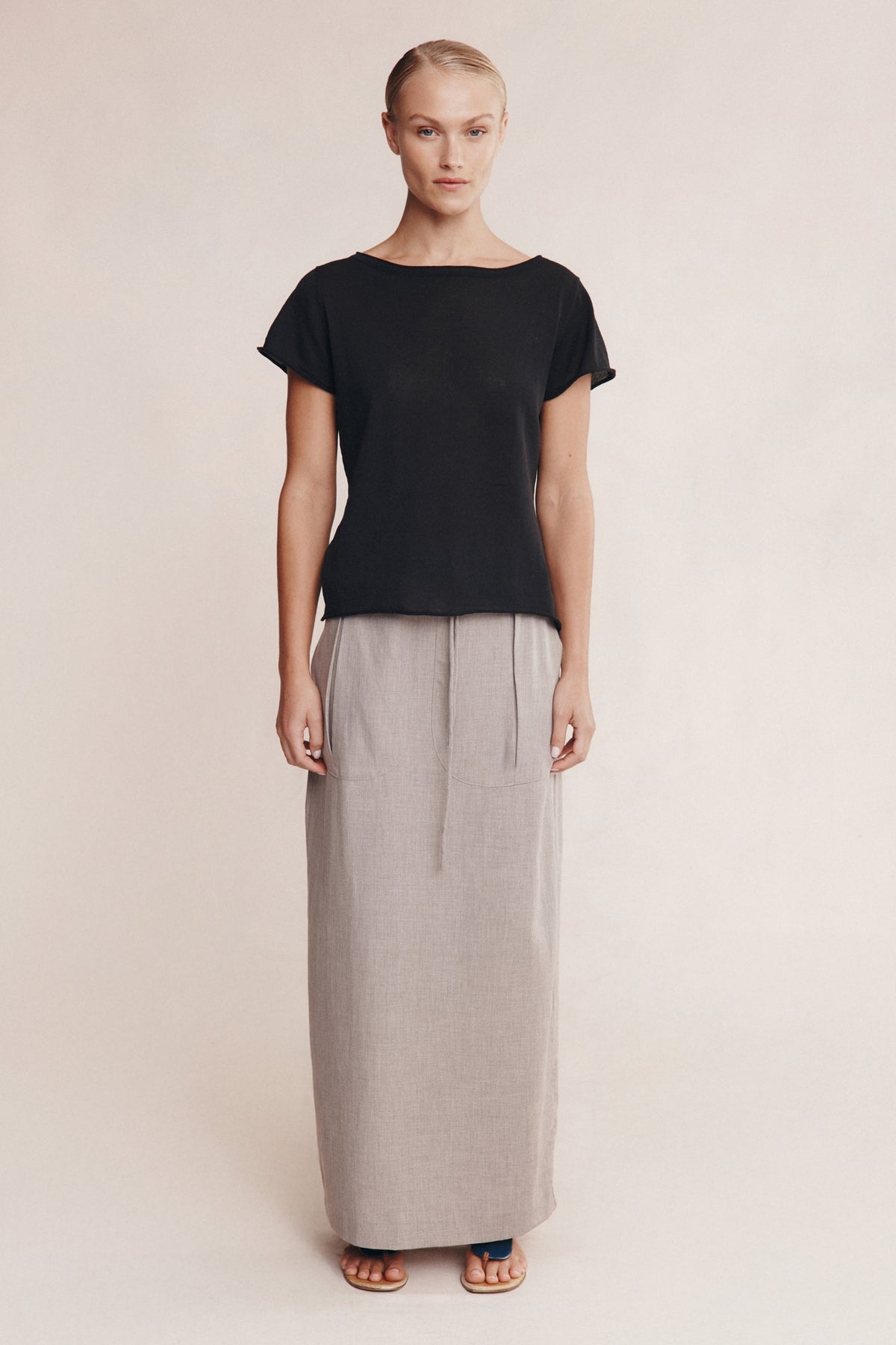 Marle Lil Knit Tee // Black