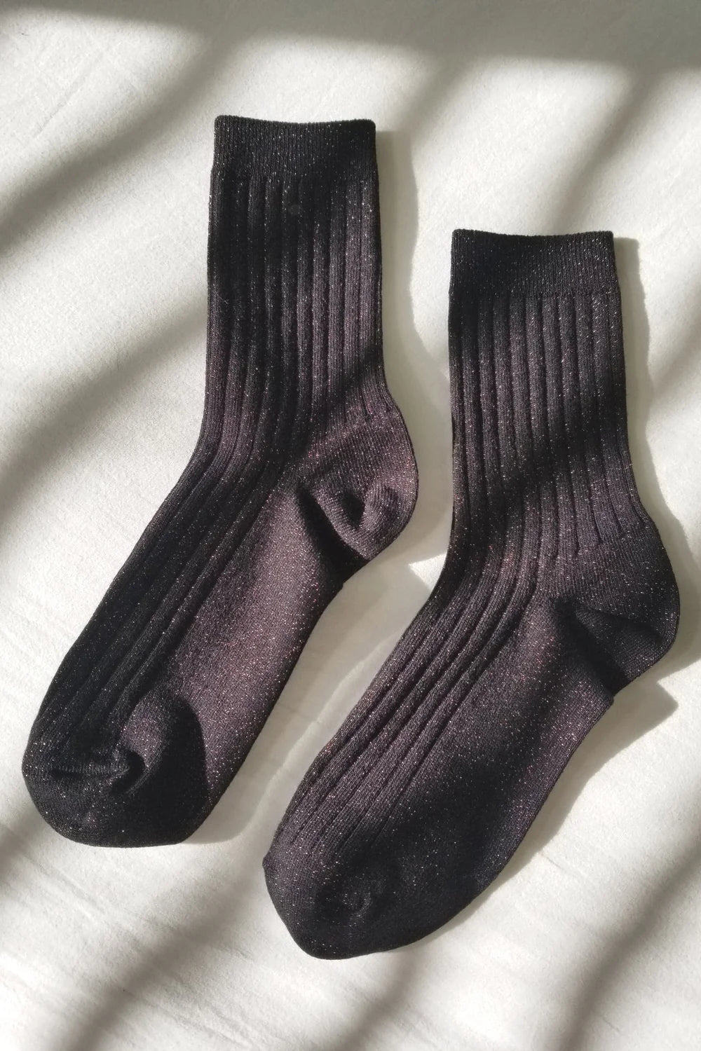 Le Bon Shoppe Her Socks Modal Lurex // Copper Black