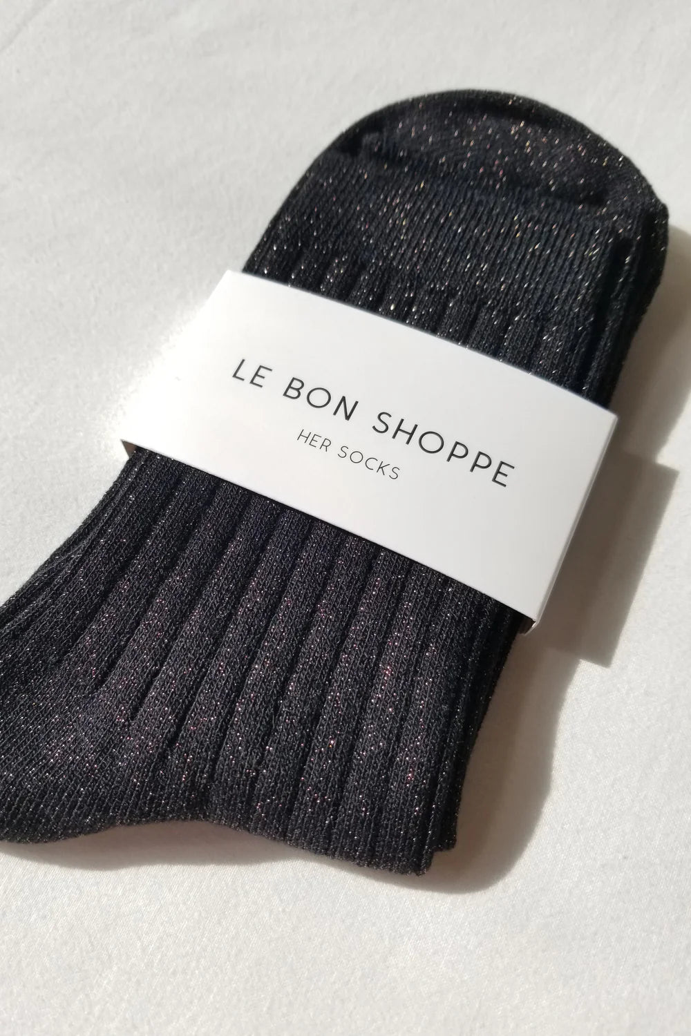 Le Bon Shoppe Her Socks Modal Lurex // Copper Black