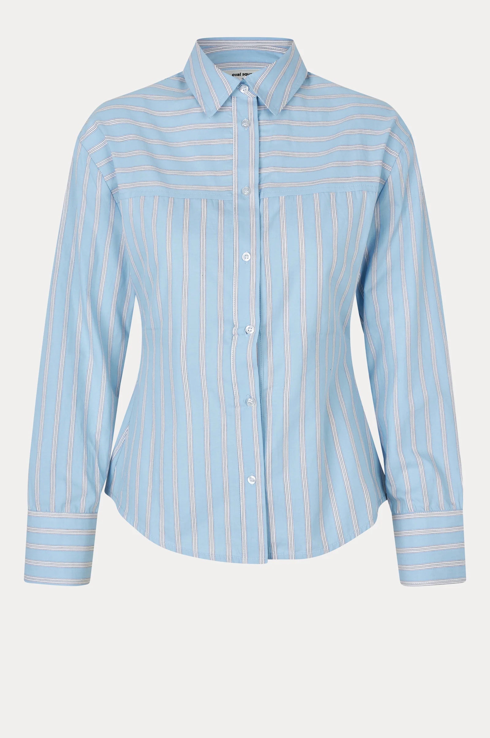 Oval Square Finesse Shirt // Light Blue Stripe