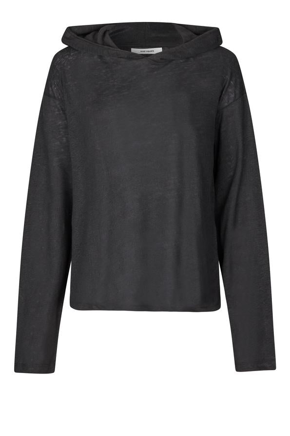 Oval Square Palma Hood L/S Tee // Black