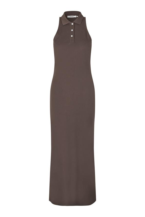 Oval Square Sunny Polo Dress // Dark Oak