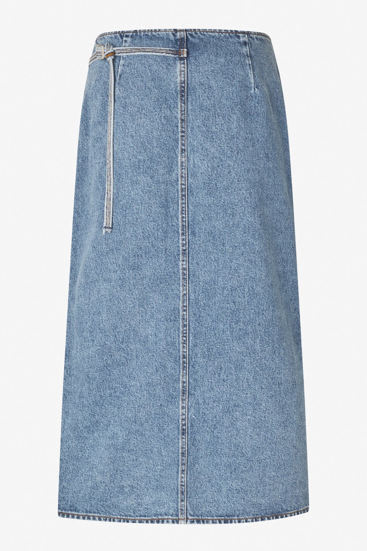 Oval Square Soul Denim Skirt // Ice Blue Wash