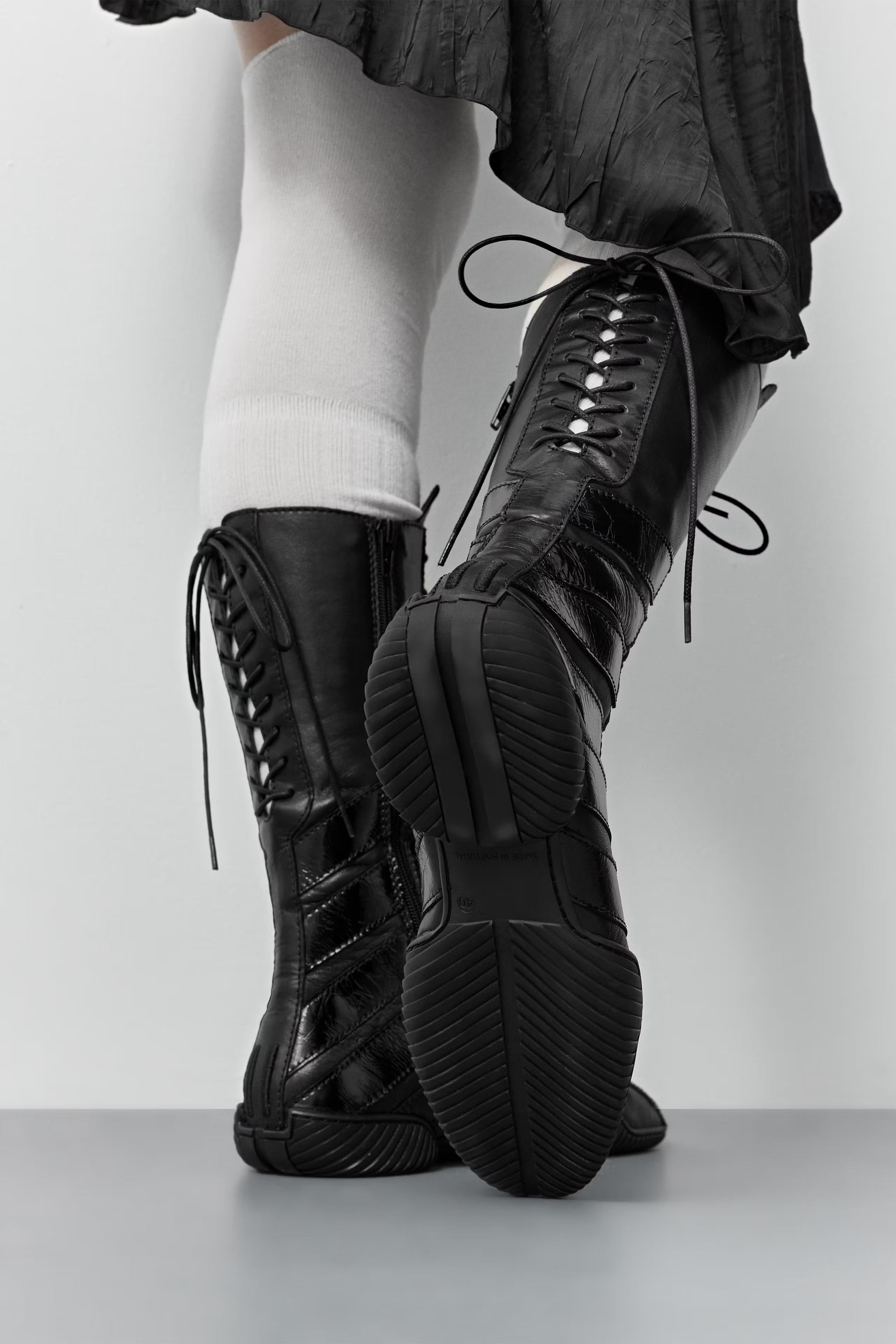 Miista Imogen Lace Sneaker Boots // Black