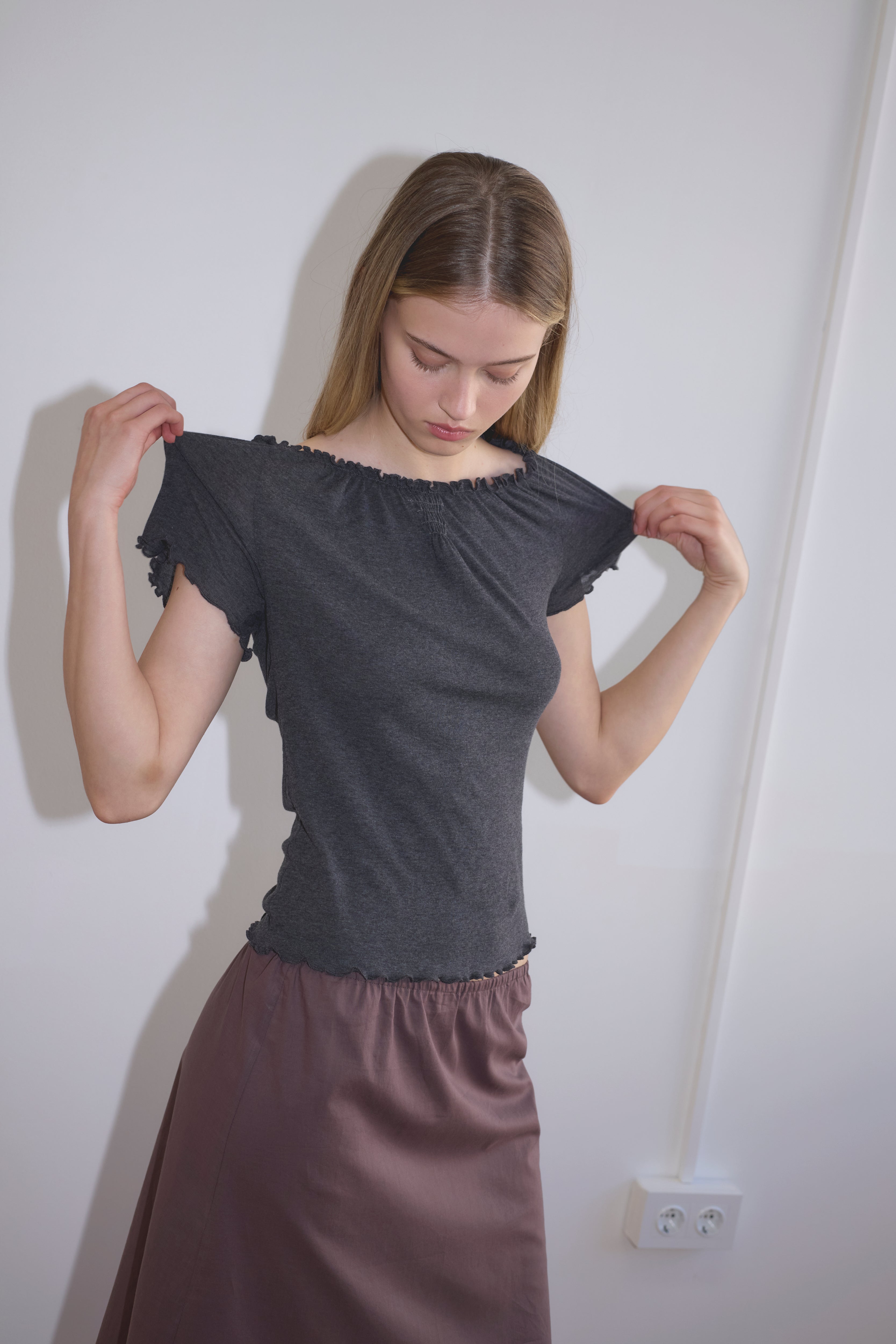 Deiji Studios Flounce Tee  // Grey