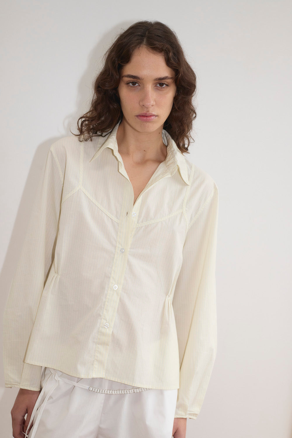Deiji Studios Cami Overshirt Shirt // Citrus Stripe