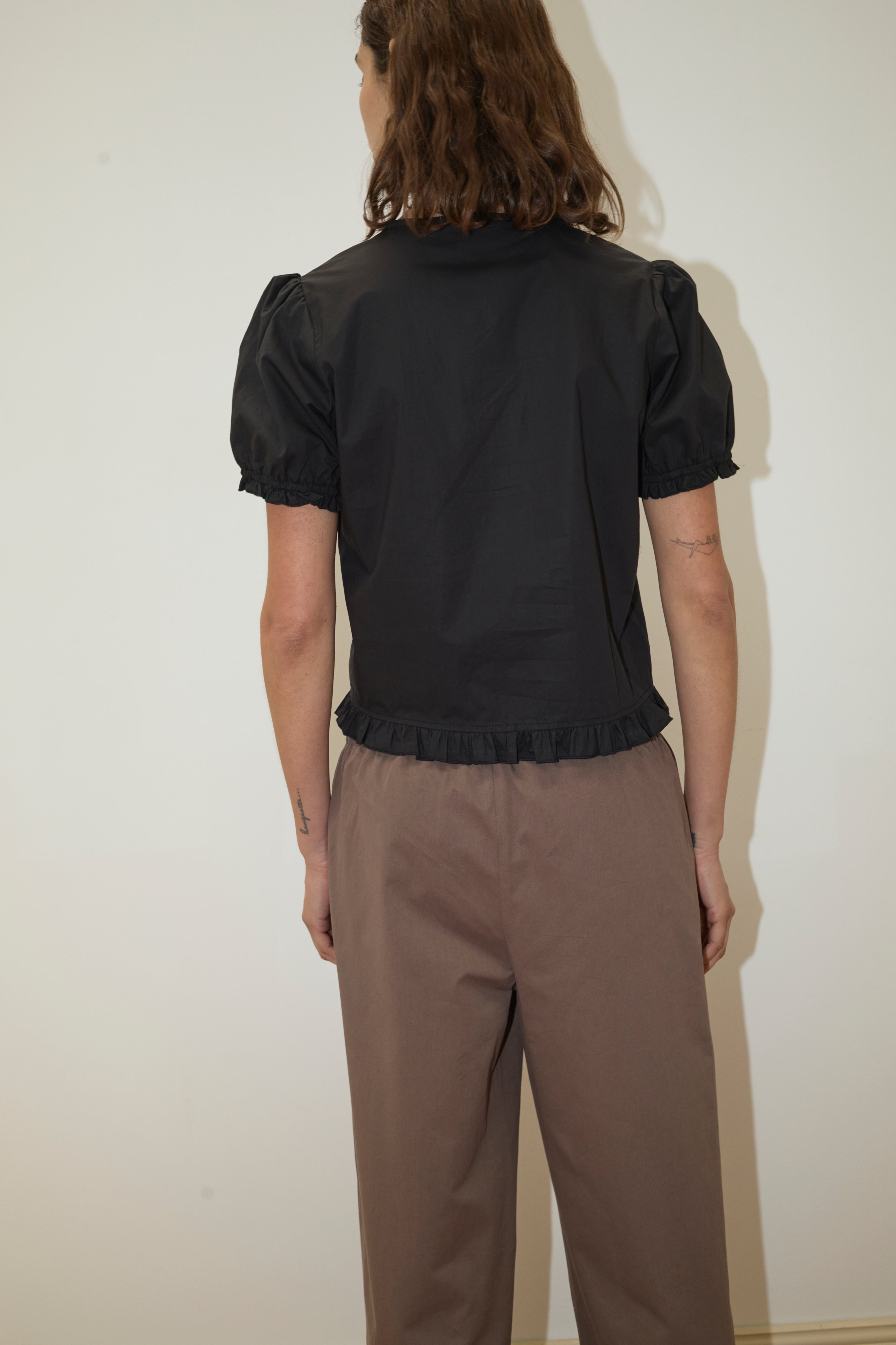 Deiji Studios Pintuck Top // Black