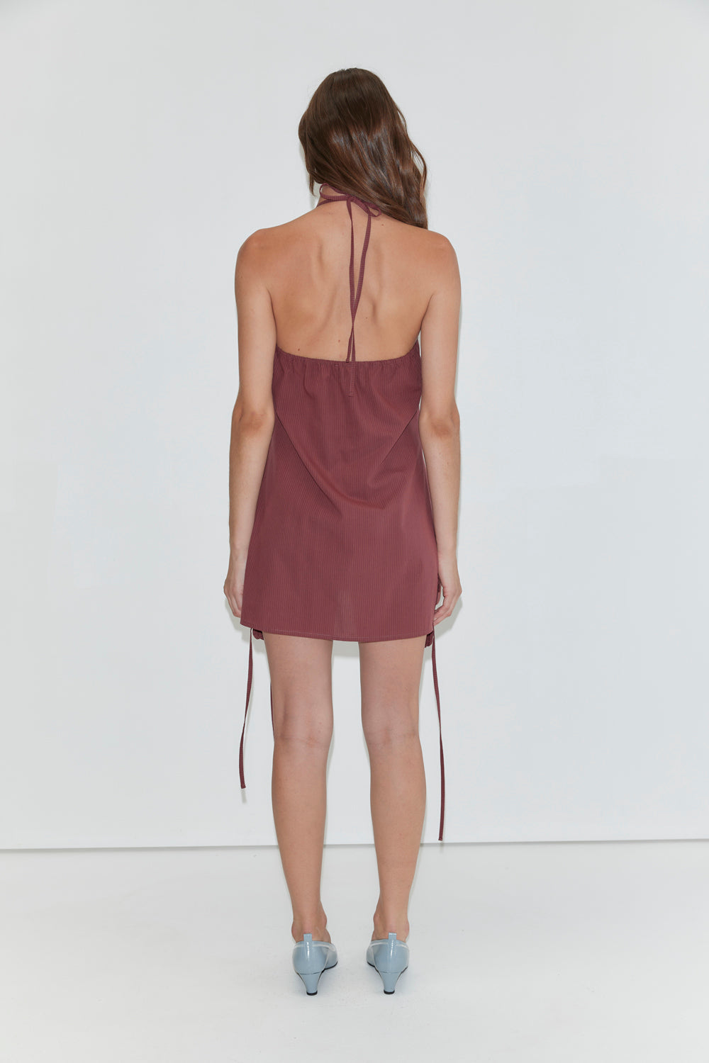 Deiji Studios Pocket Halter Dress // Rust