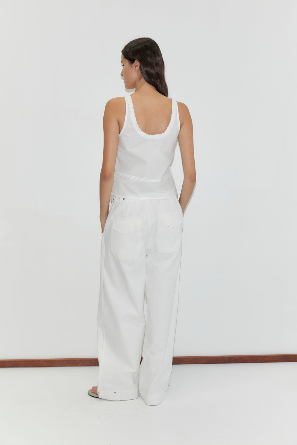 Deiji Studios Snap Tab Pant // White