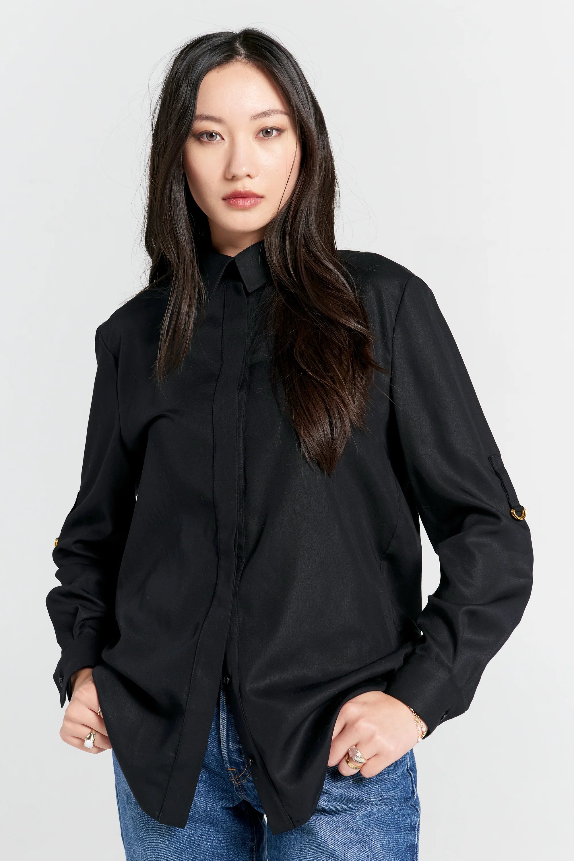 Karen Walker Avenue Shirt // Black