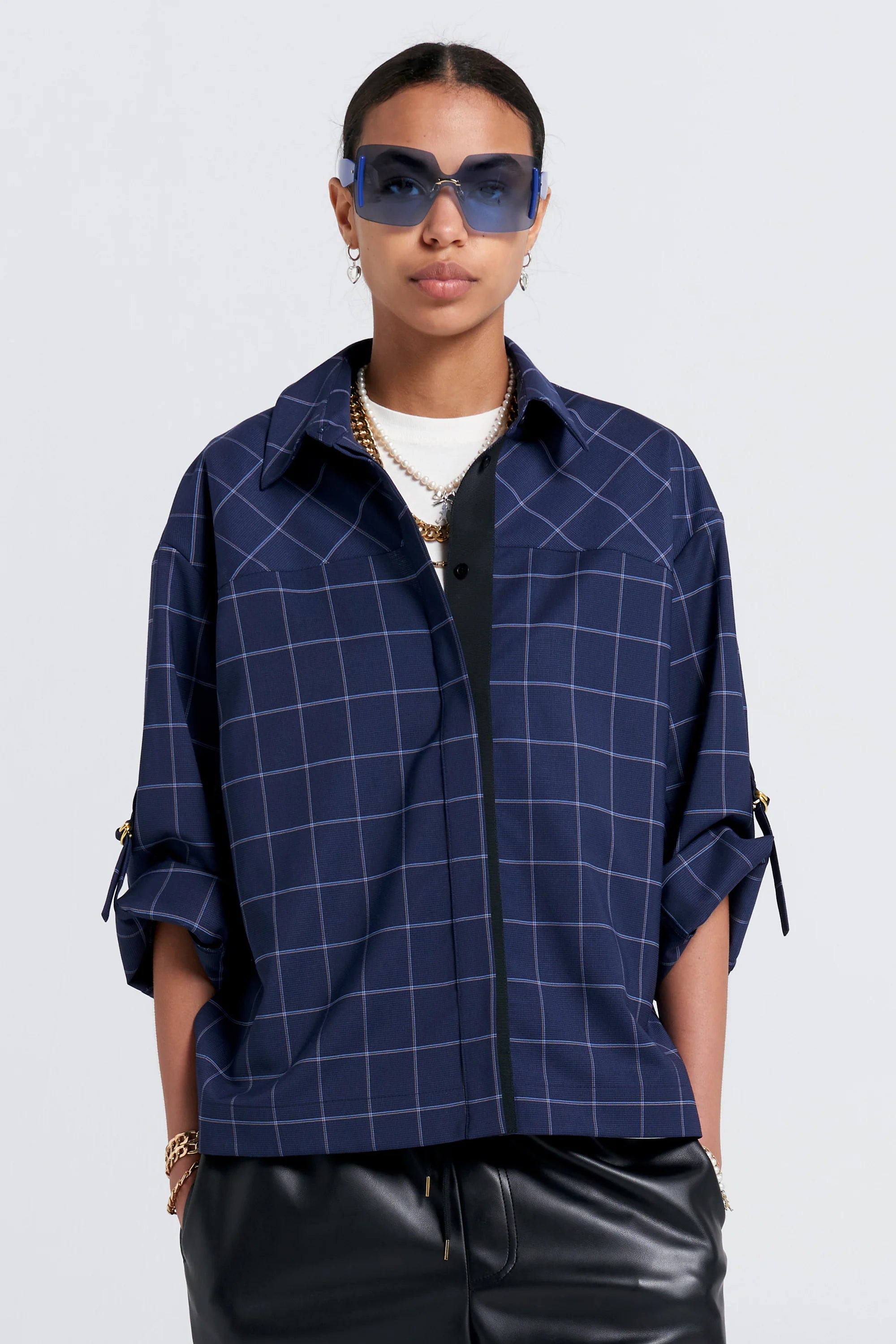 Karen Walker Promenade Shirt // Navy