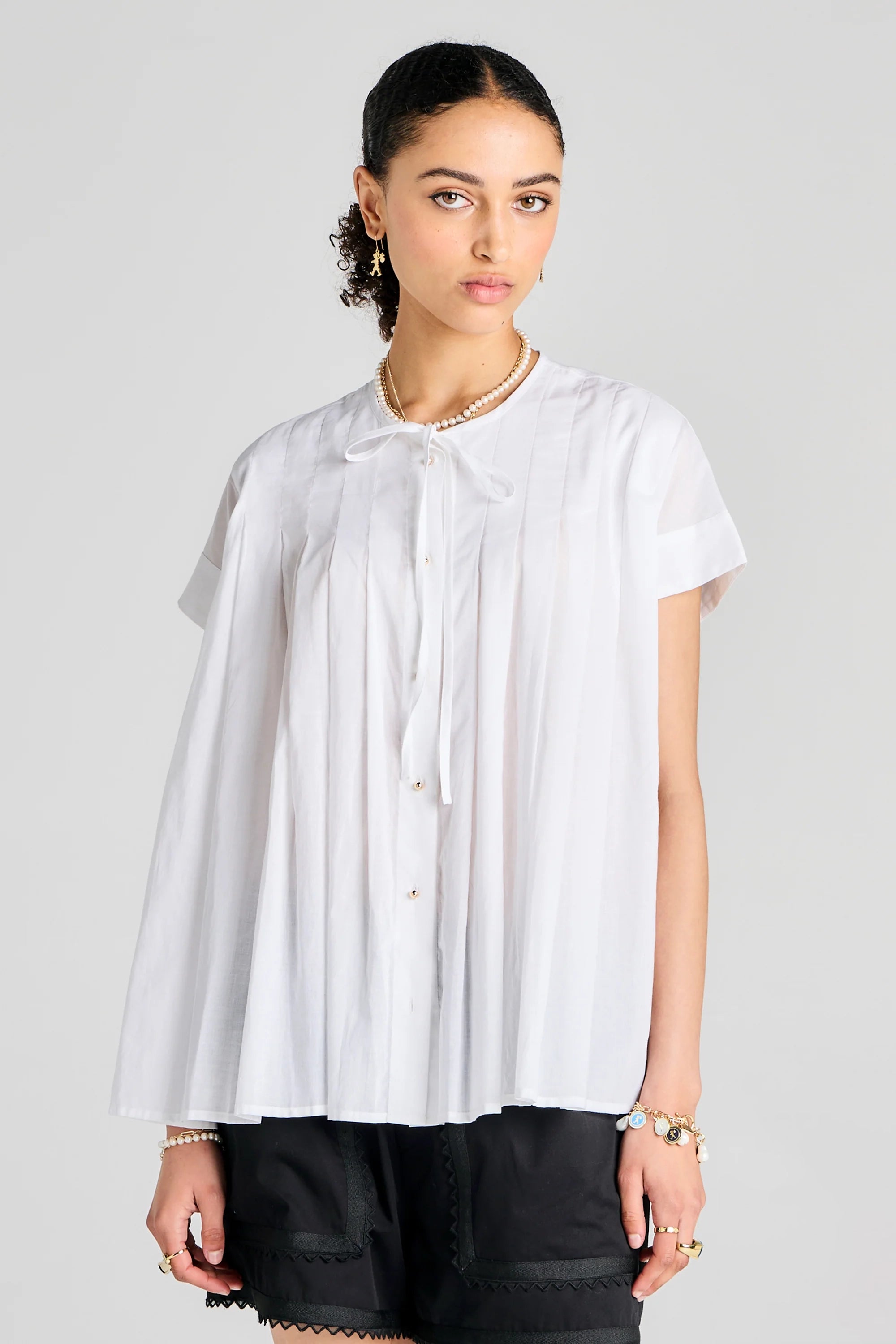 Karen Walker Furrow Sleeveless Shirt // Off-White