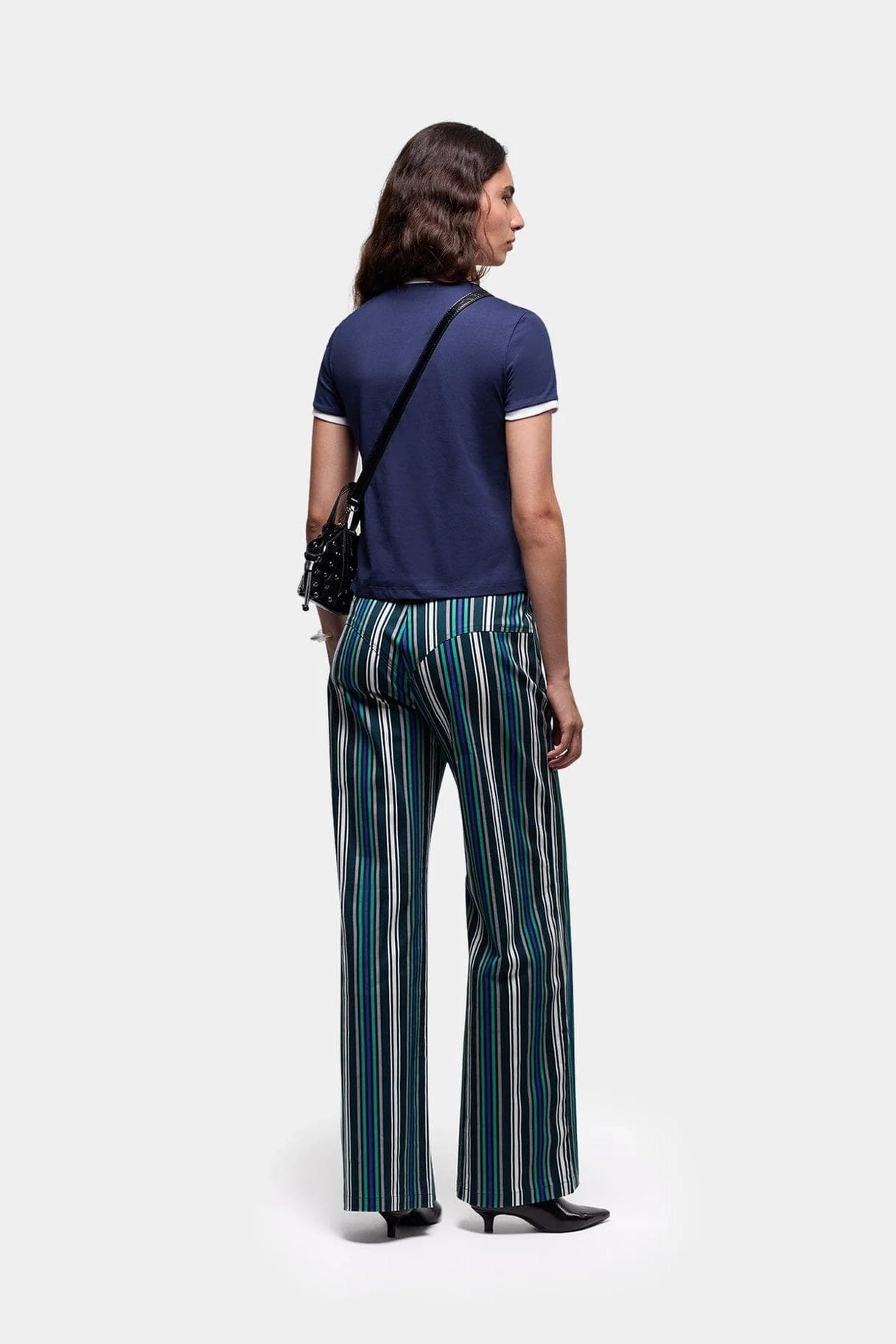 Laagam Leroy Twill Pants // Teal Striped