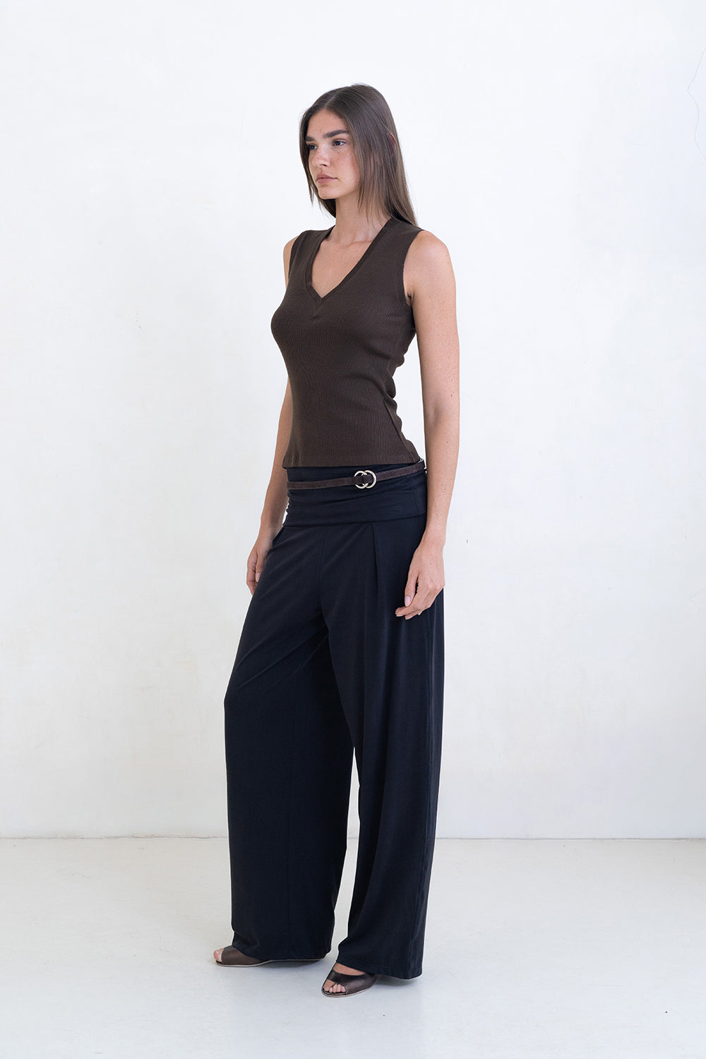 Belle Anna Ring Belt // Brown