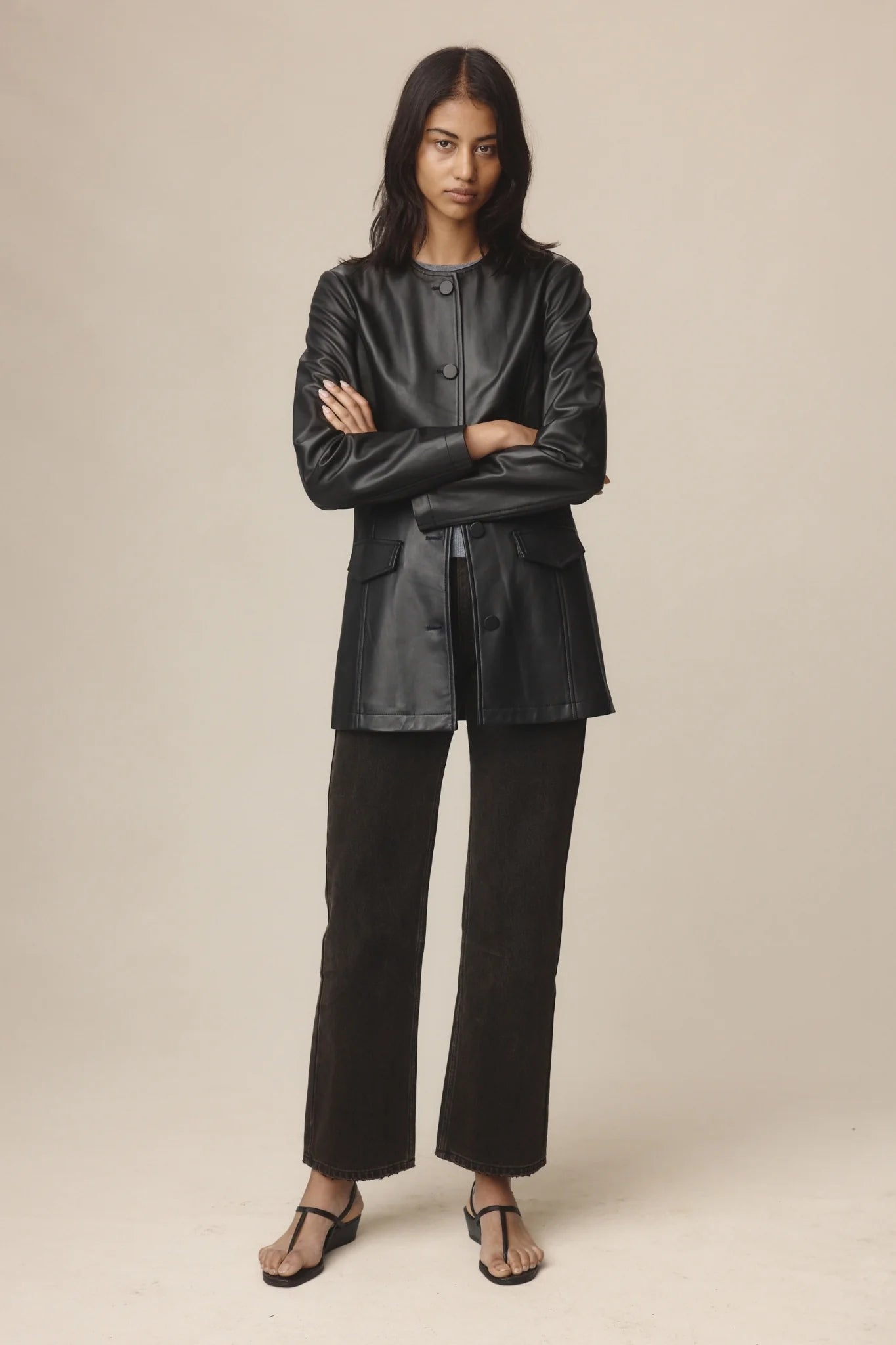 Marle Antoni Jacket // Black Leather