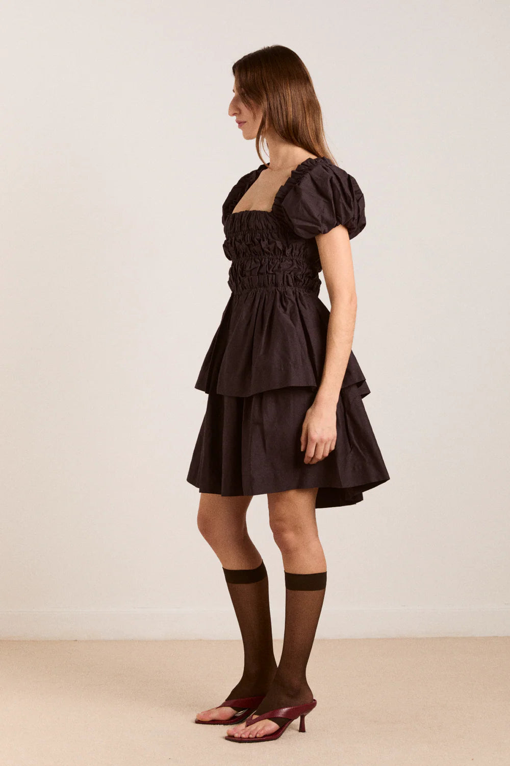 Damson Madder Lyza Mini Dress // Black
