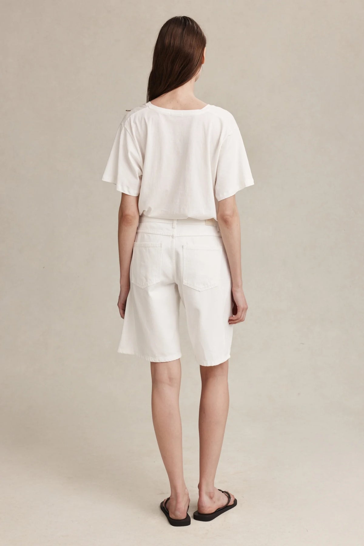 Marle Cross Stitch Short // Blanc