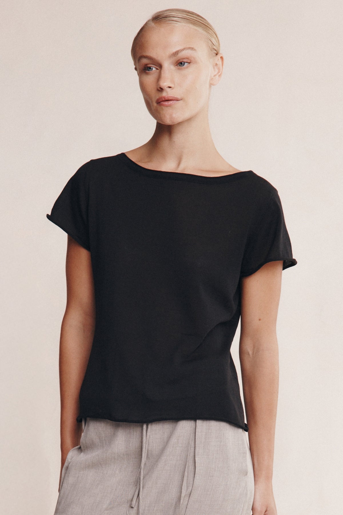 Marle Lil Knit Tee // Black
