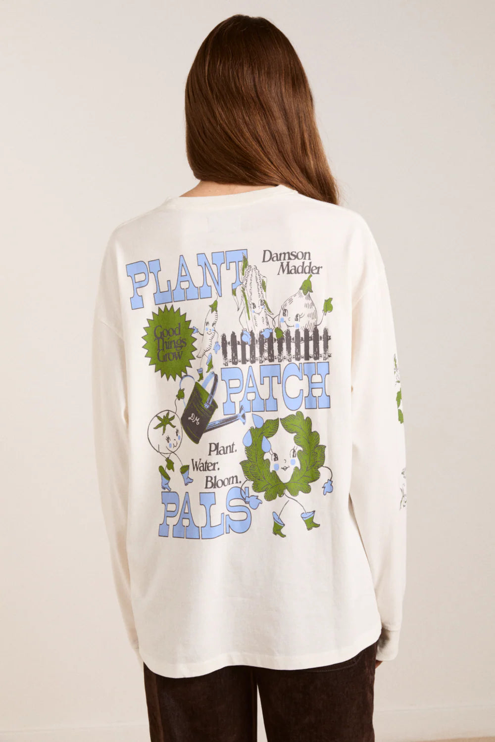 Damson Madder Plant Patch Pals L/S Tee // Ecru