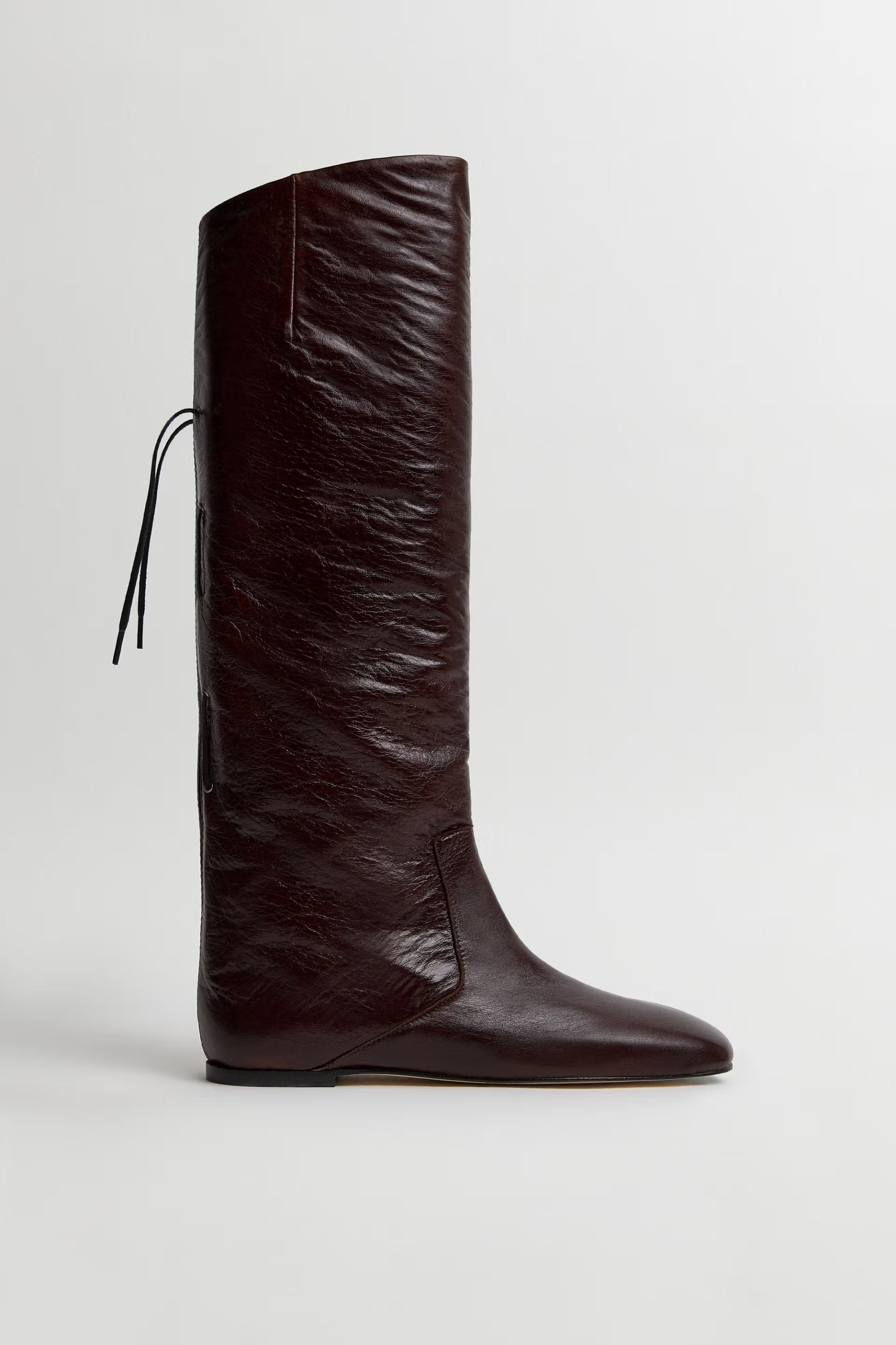 Miista Karola Tall Boots // Crinkle Dark Brown