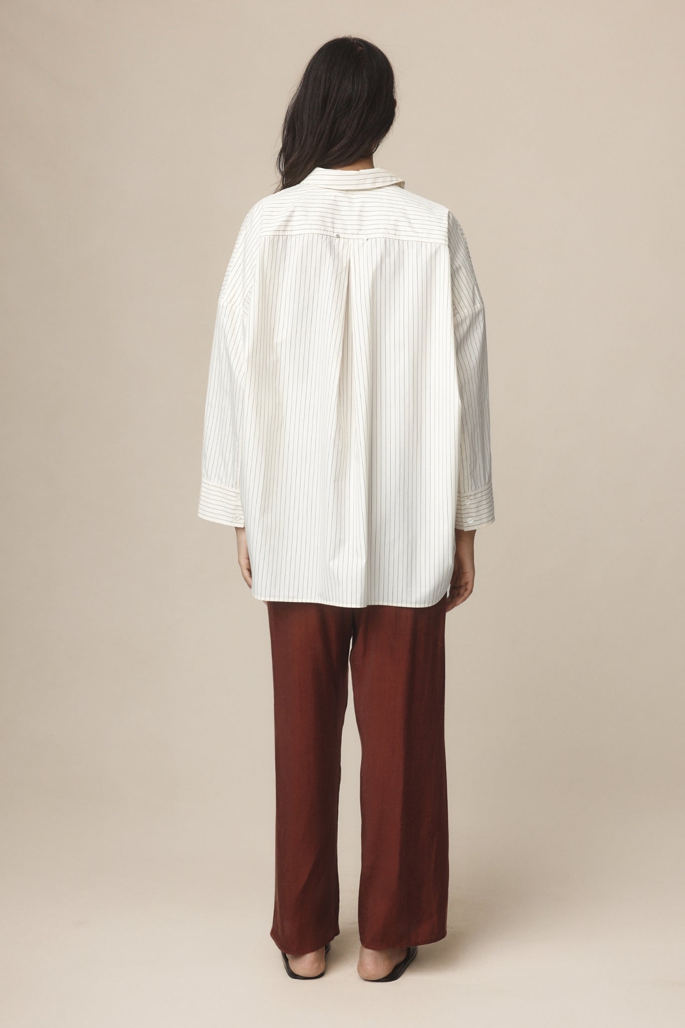 Marle Edie Shirt // Ivory / Black Stripe