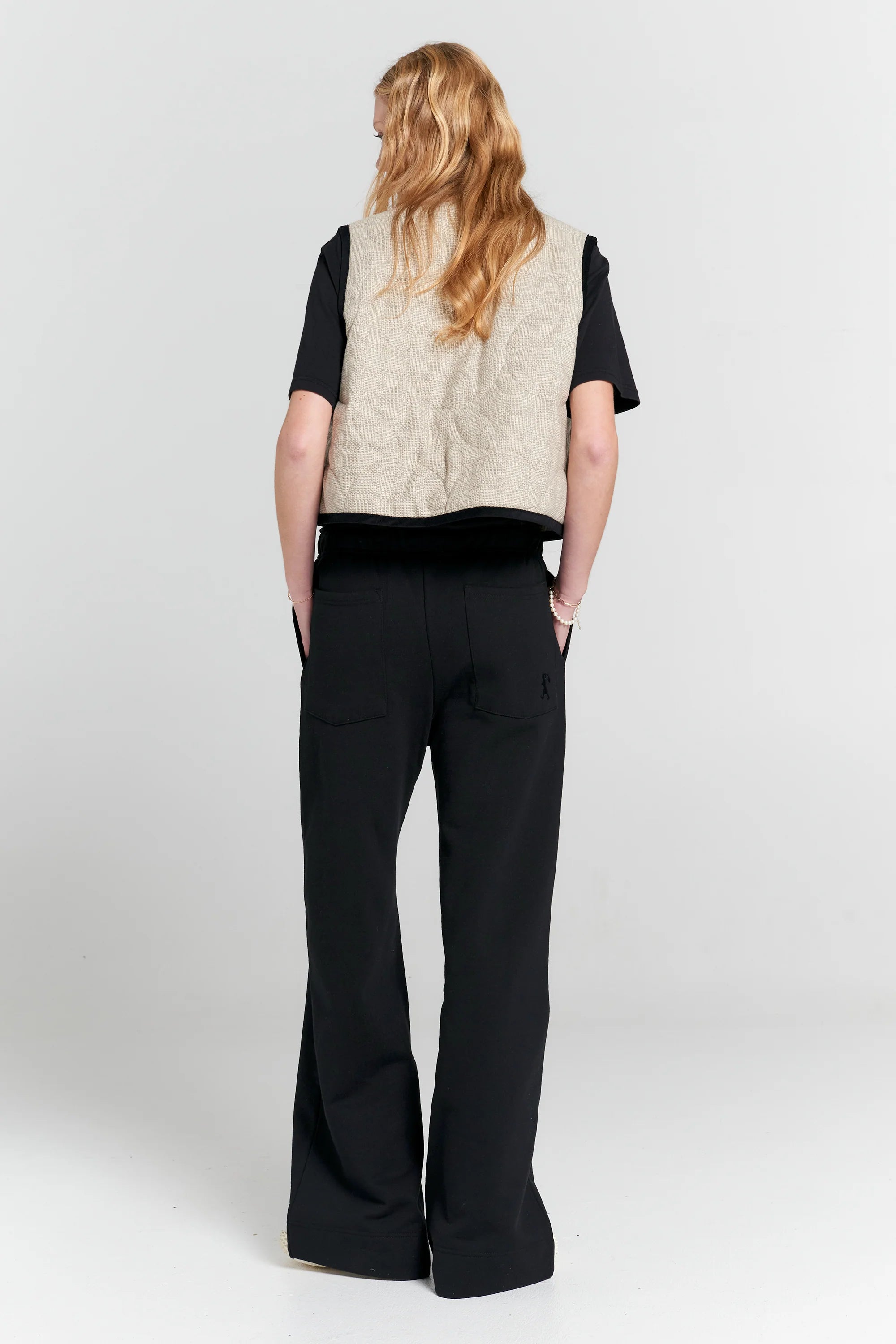 Karen Walker Pin Tuck Track Pants // Black