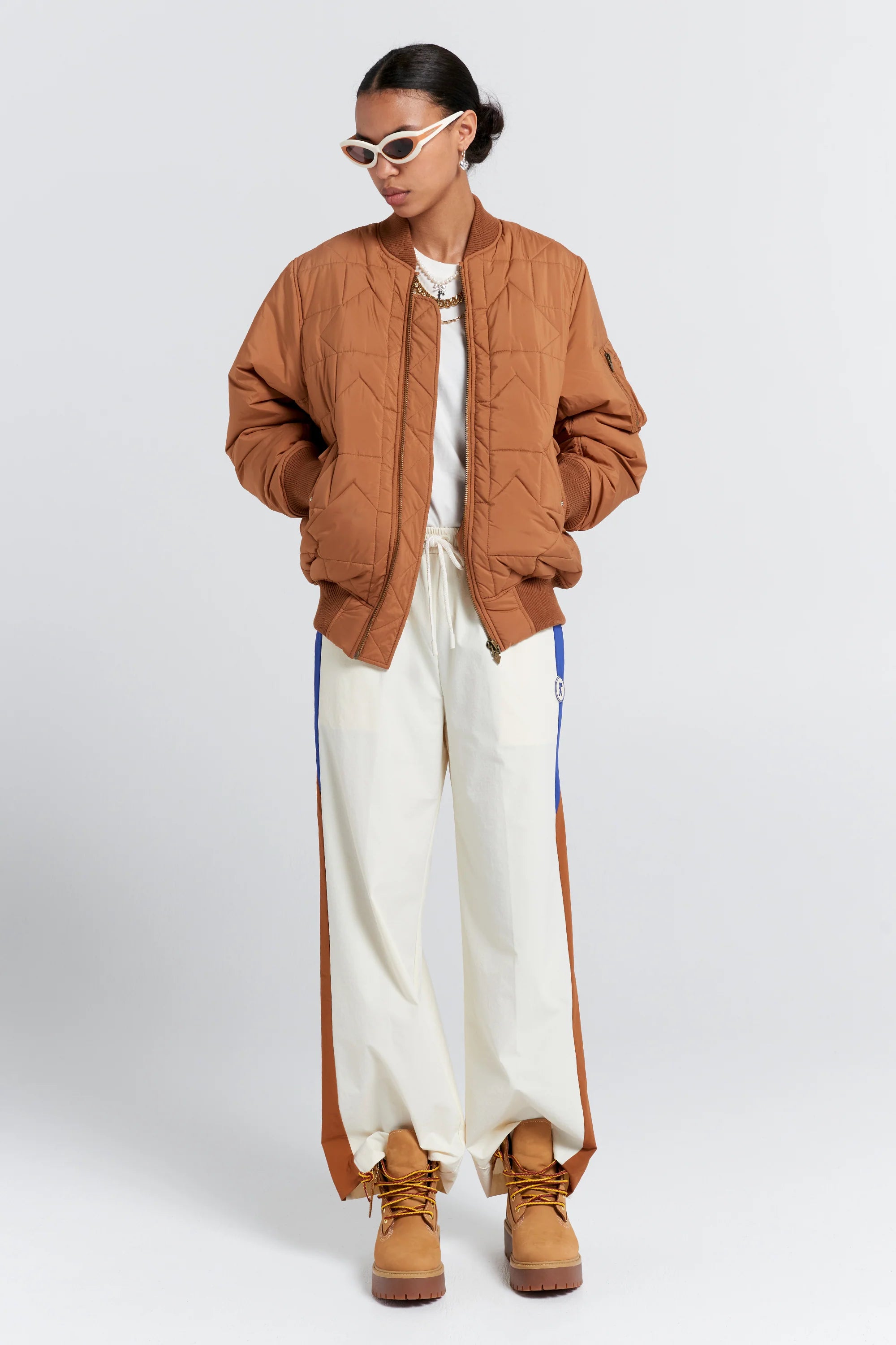 Karen Walker Walker Track Pants // Cream Multi