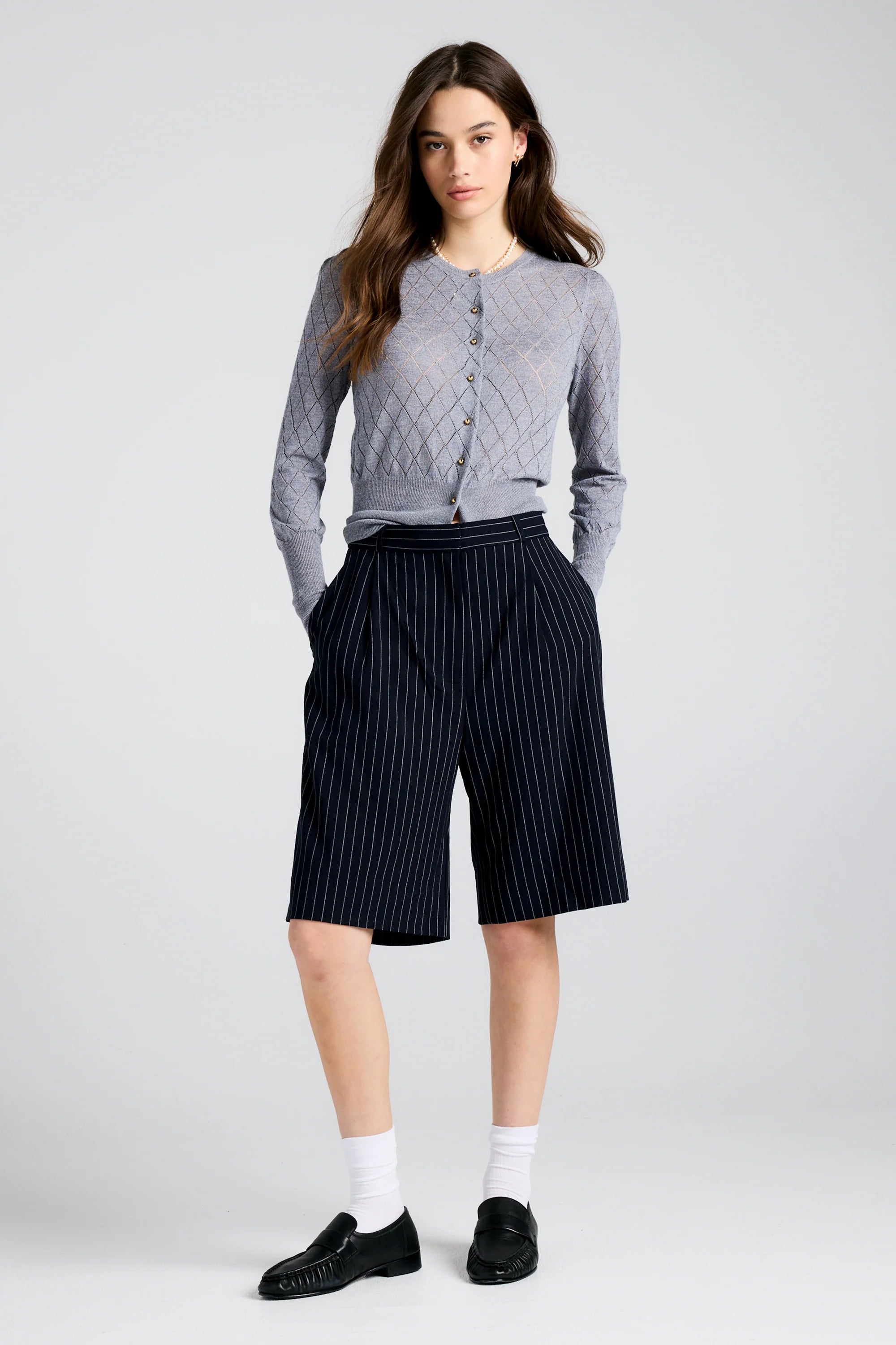 Karen Walker Bermuda Shorts // Navy