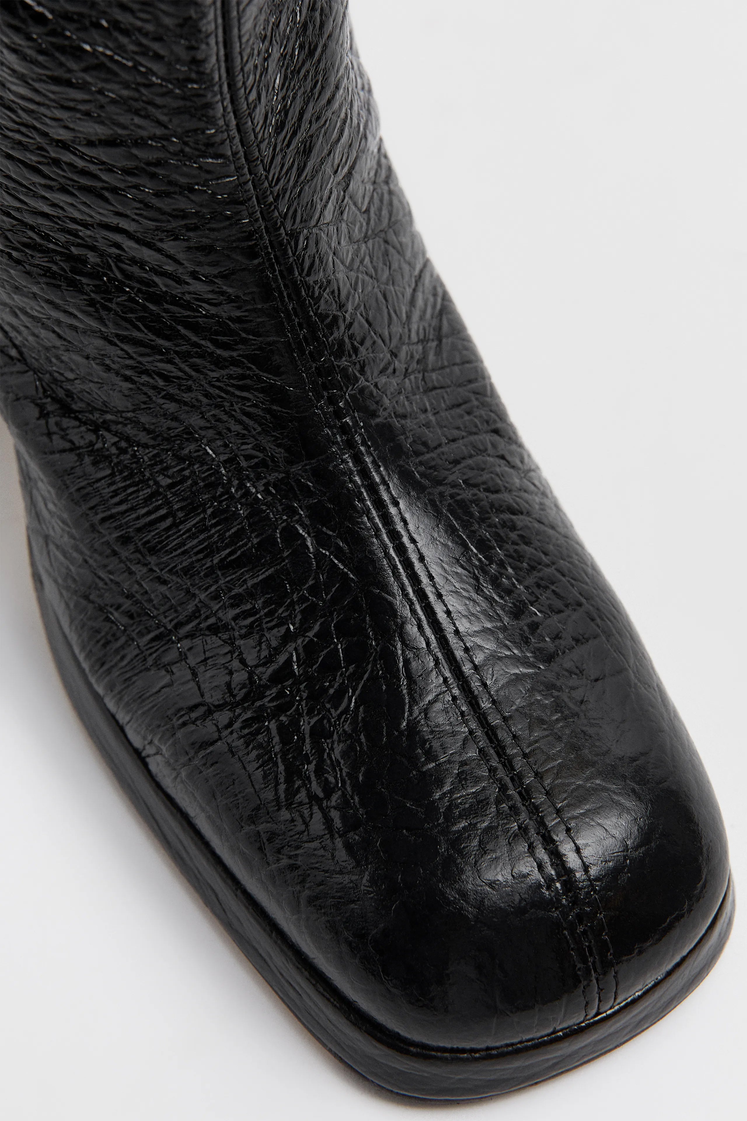 Miista Tundra Grain Tall Boots // Black