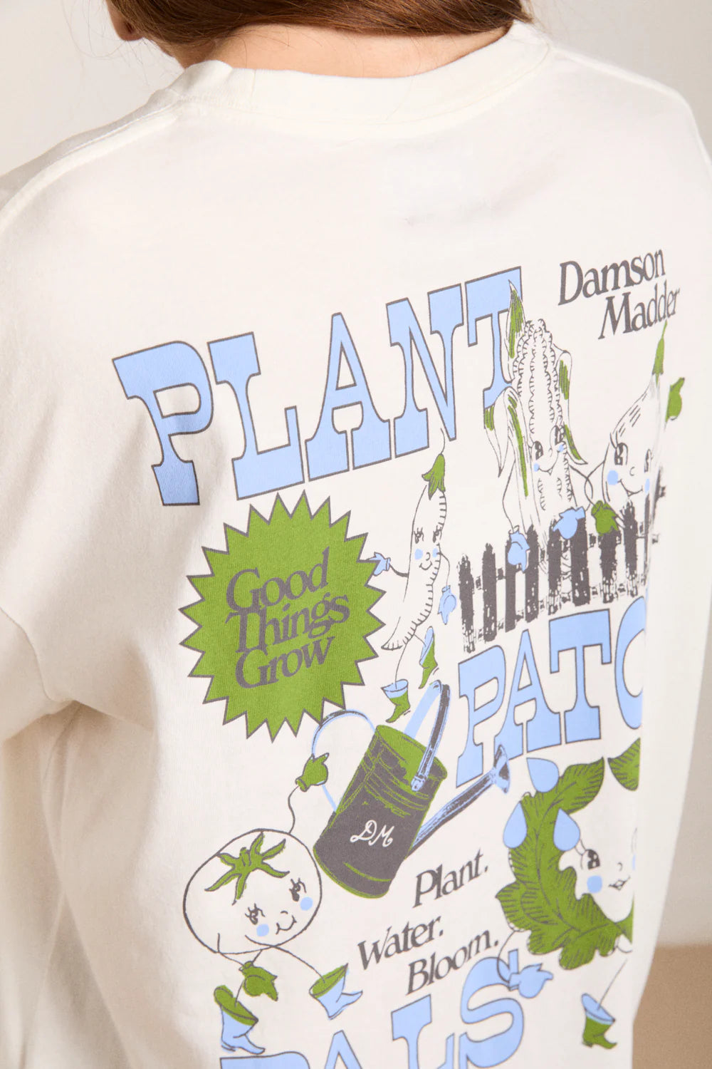 Damson Madder Plant Patch Pals L/S Tee // Ecru