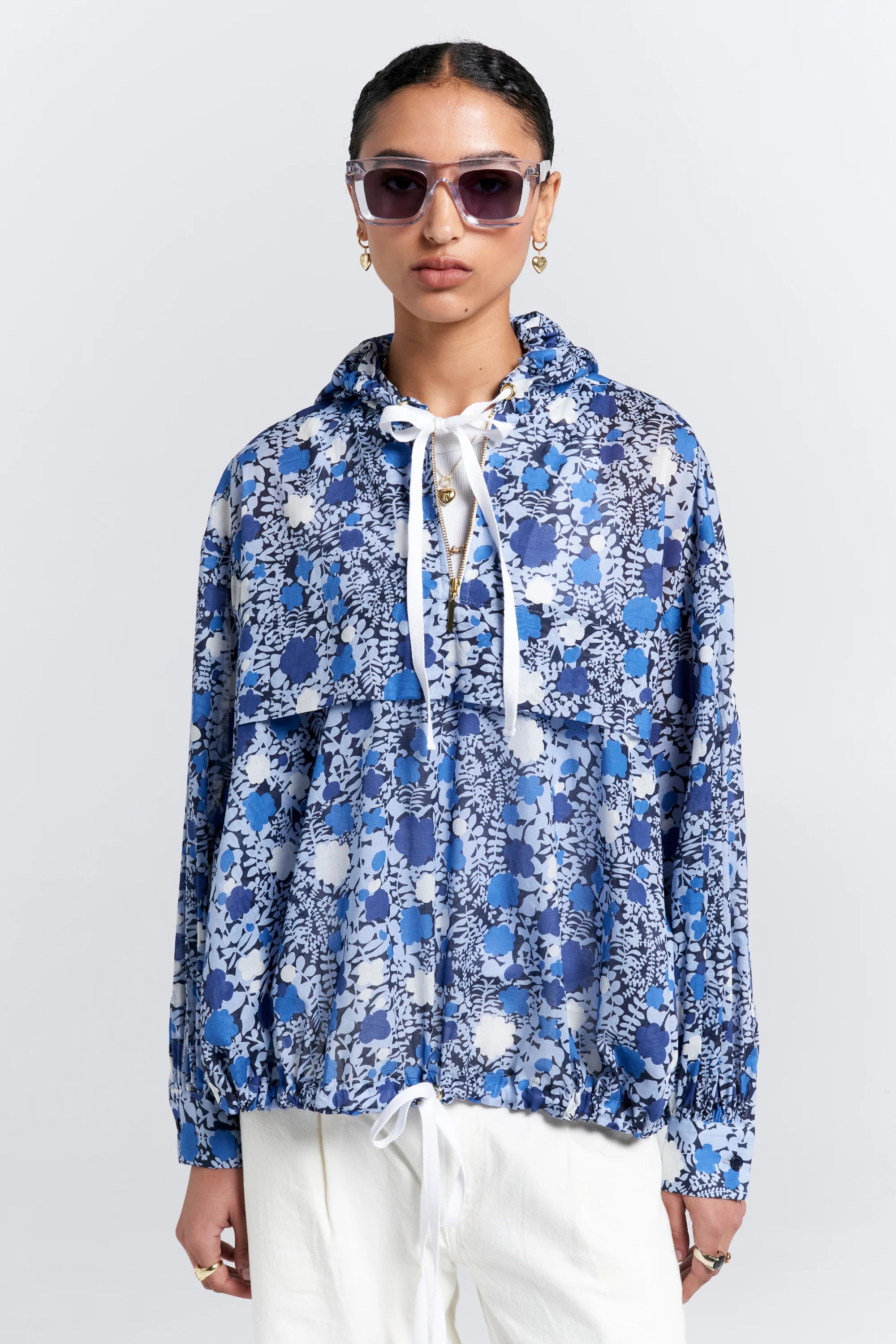 Karen Walker Perfect Day Beach Hoodie // Blue
