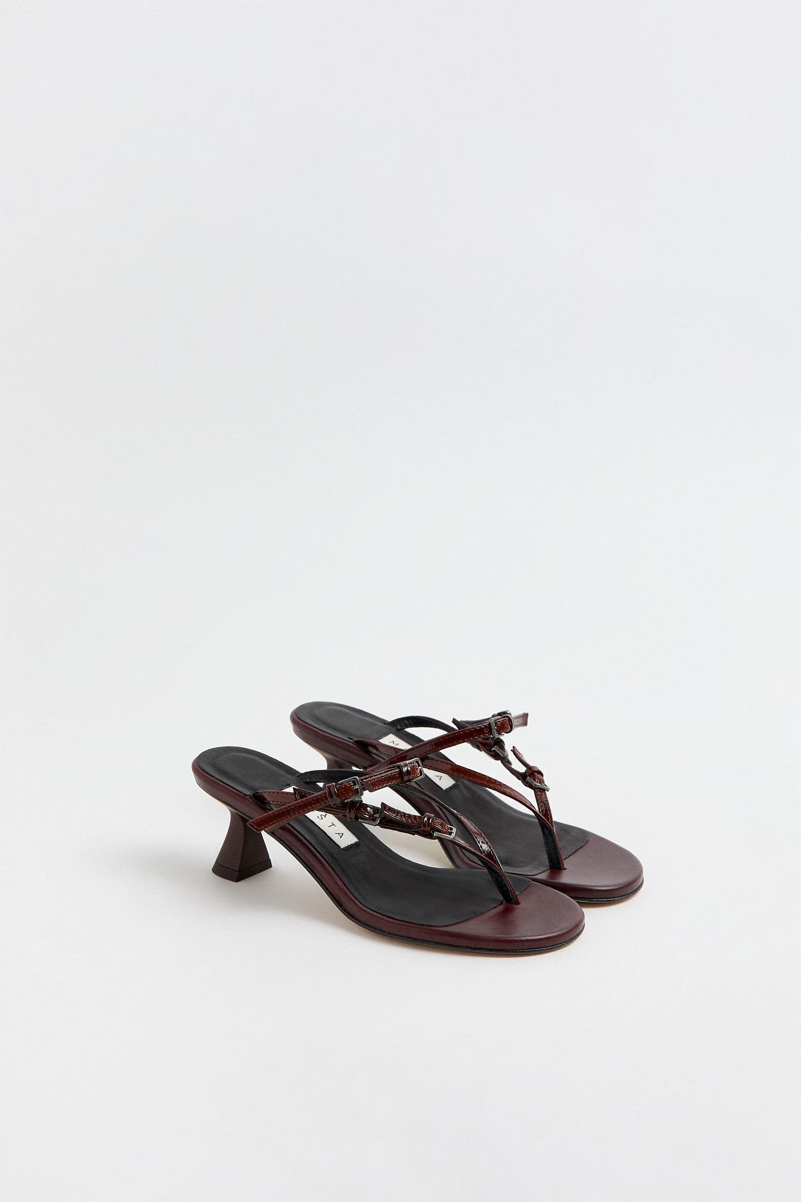 Miista Abisai Mini Buckled Sandals // Burgundy