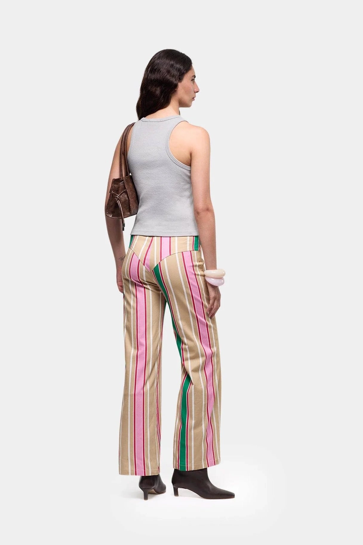 Laagam Leroy Twill Pants // Brown Striped