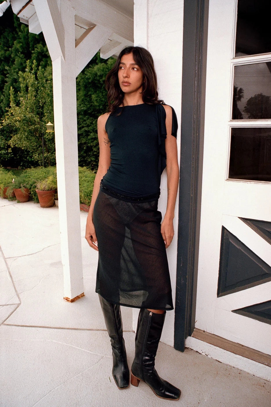 Geel Bateau Top // Black