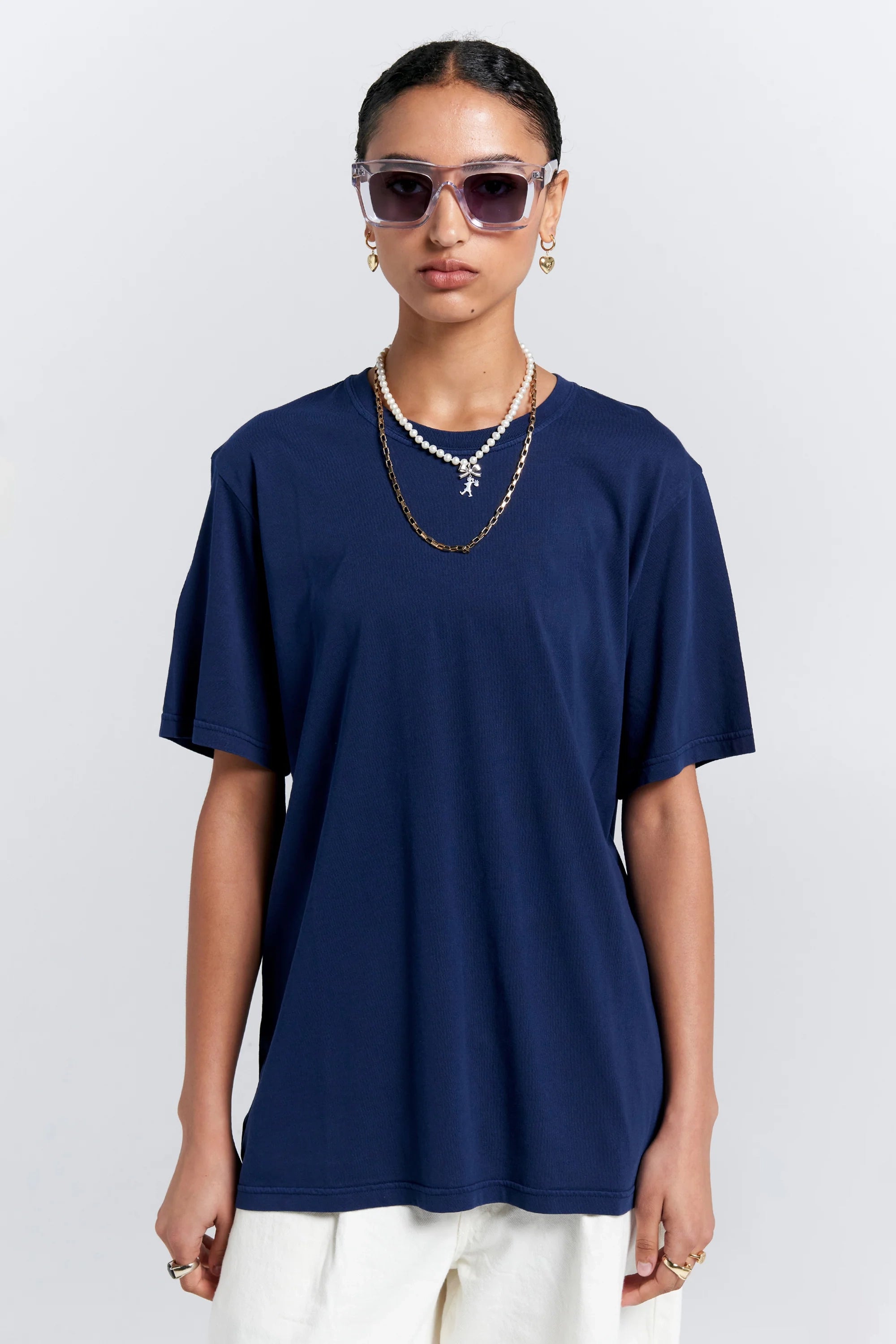 Karen Walker Classic Organic Tee // Navy