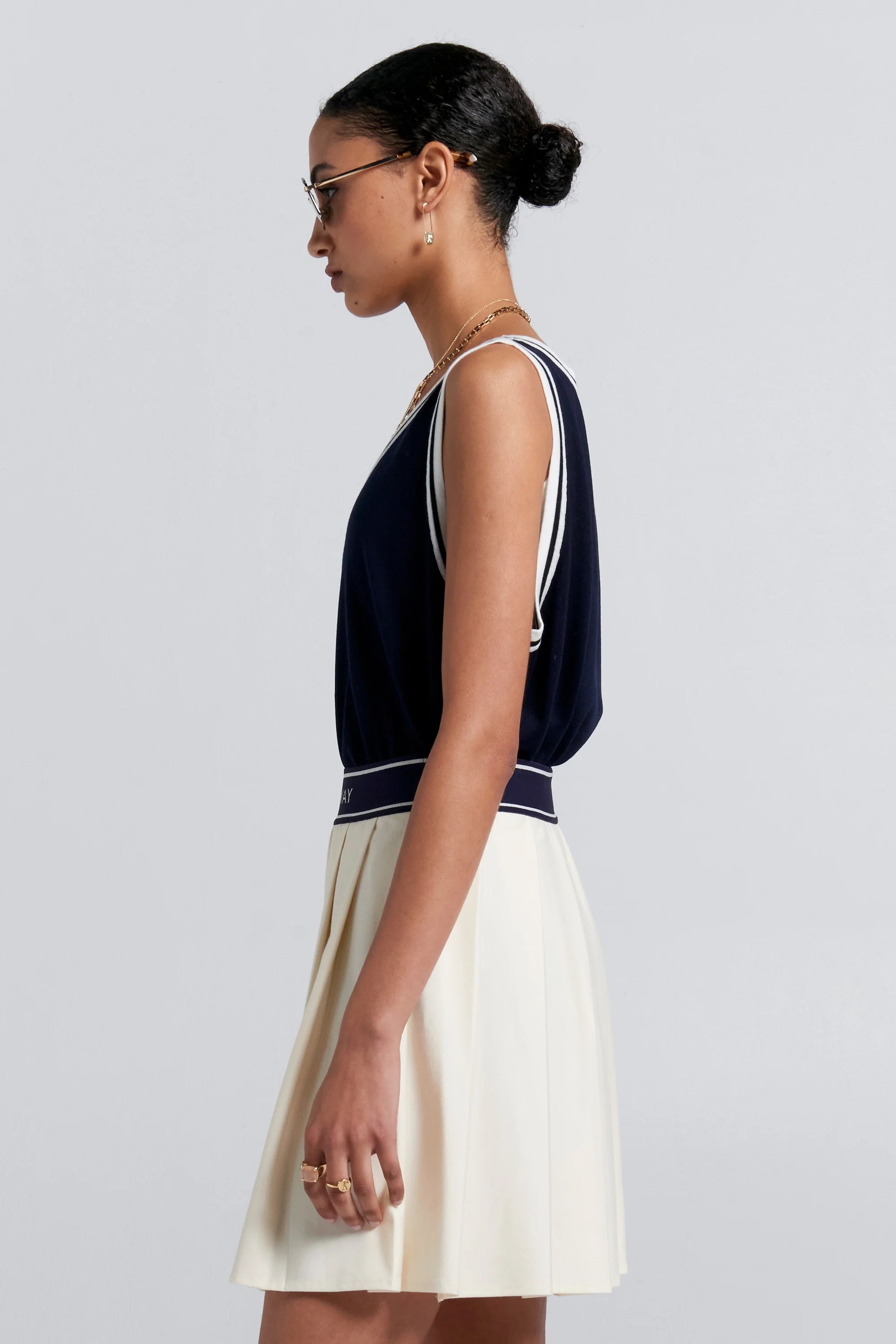 Karen Walker Relax Knit Tank // Navy