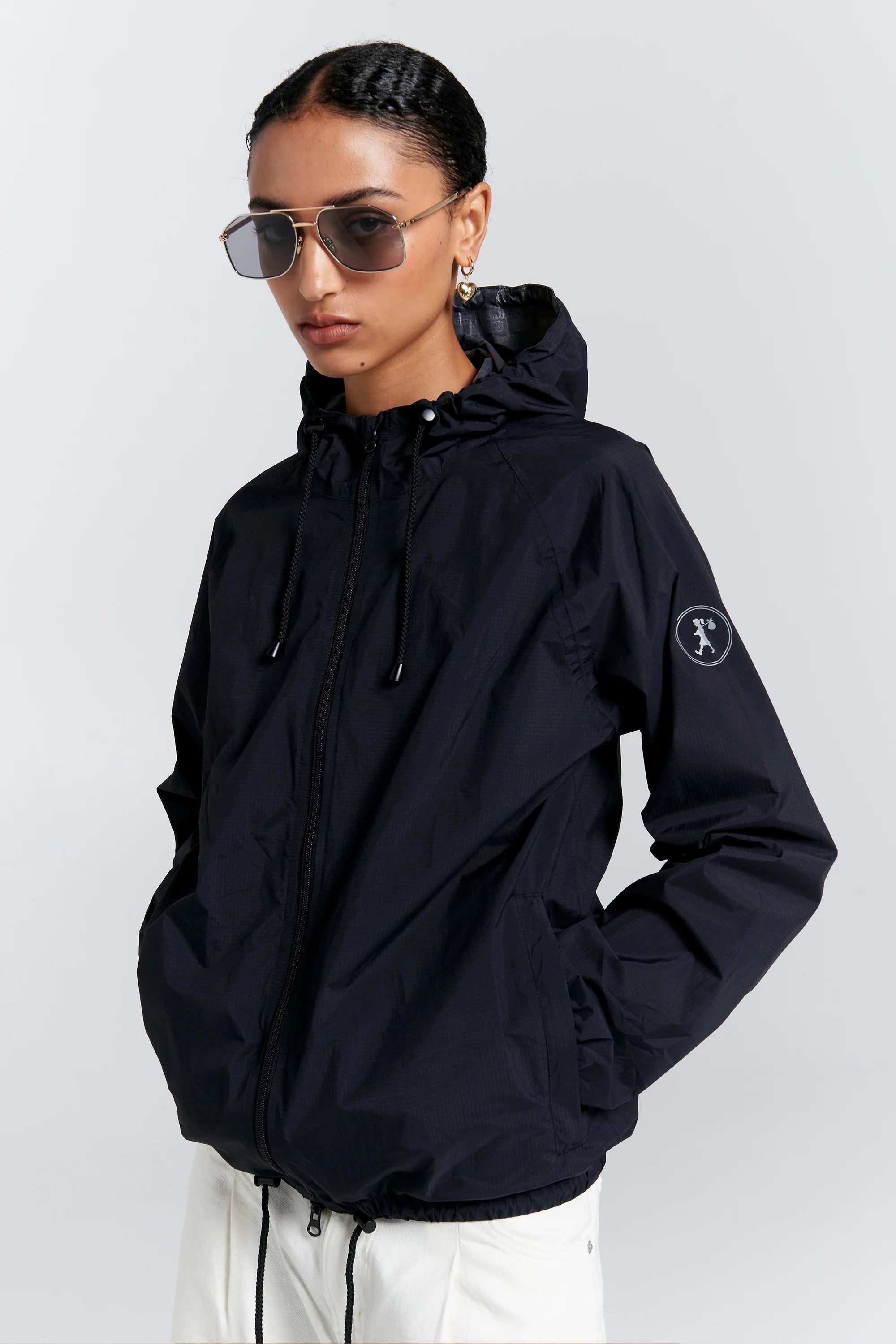Karen Walker Windbreaker Jacket // Black