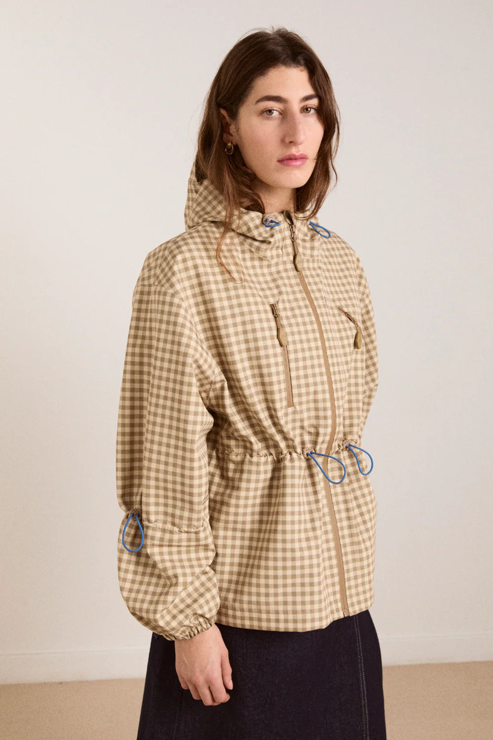 Damson Madder Matilda Raincoat // Gingham
