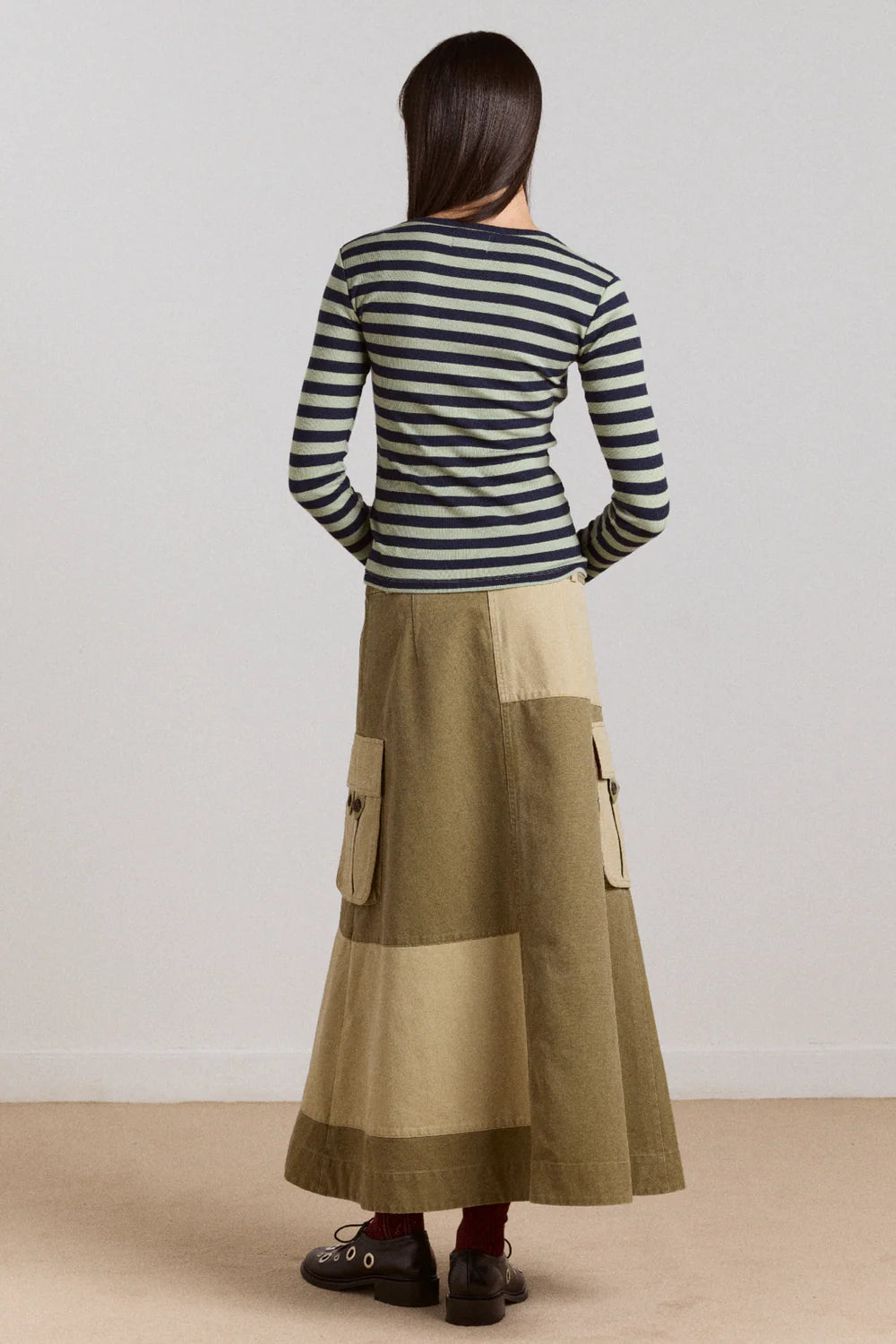 Damson Madder Marcelle Barn Midi Skirt // Olive