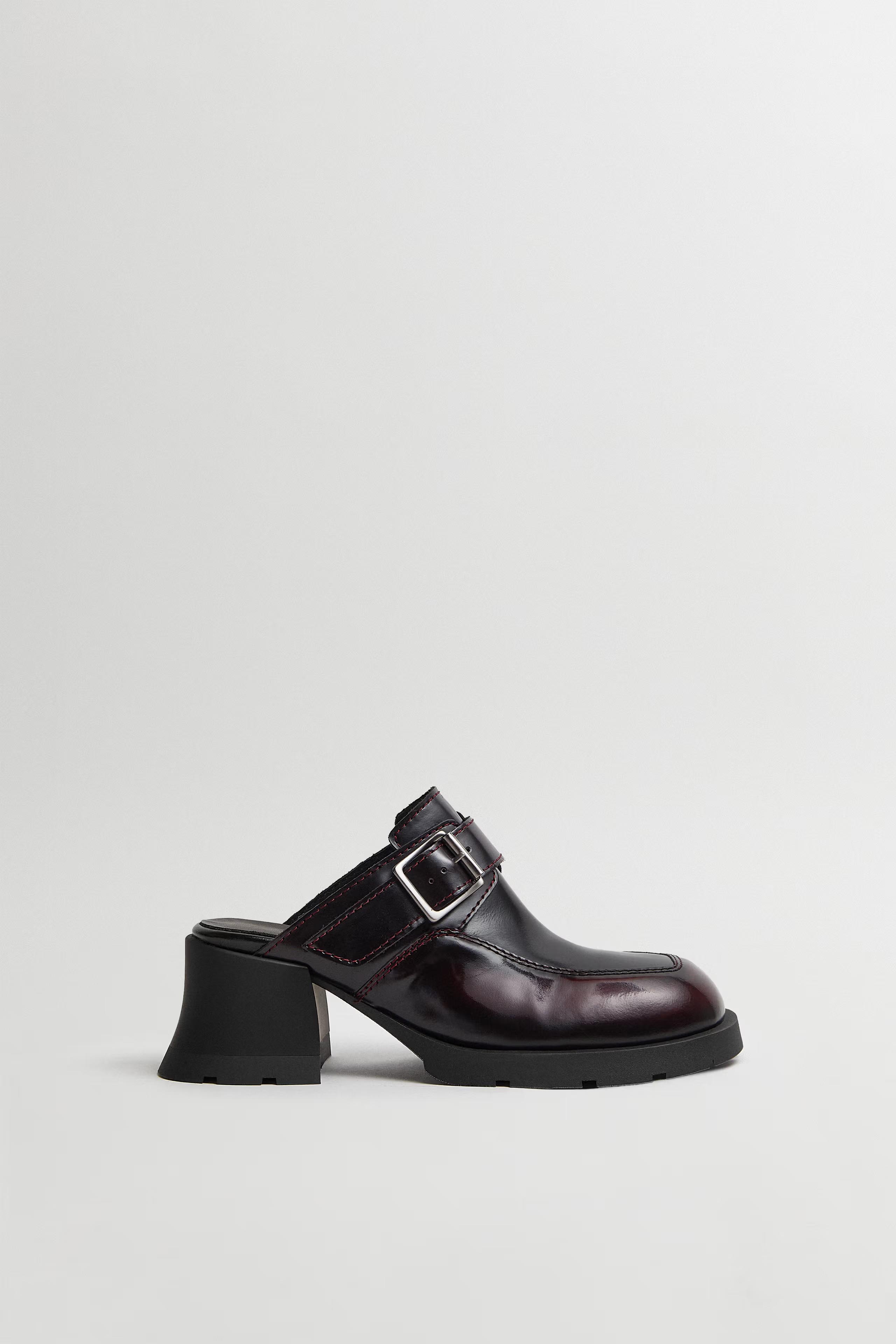 Miista Alanys Buckled Mules // Burgundy