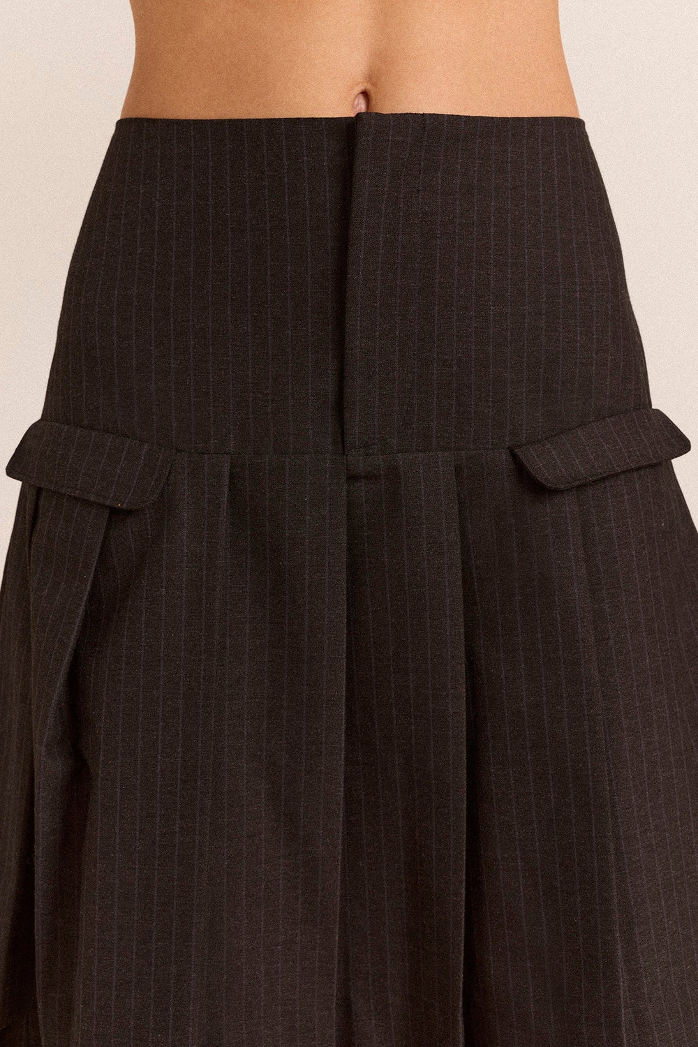 Damson Madder Savannah Double Layered Skirt // Pinstripe
