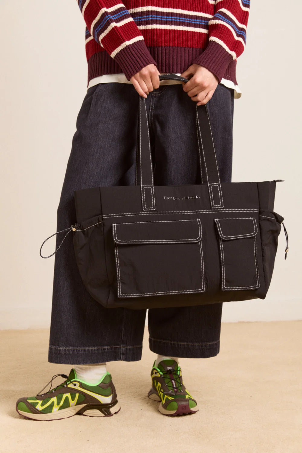 Damson Madder Eliza Techy Tote Bag // Black